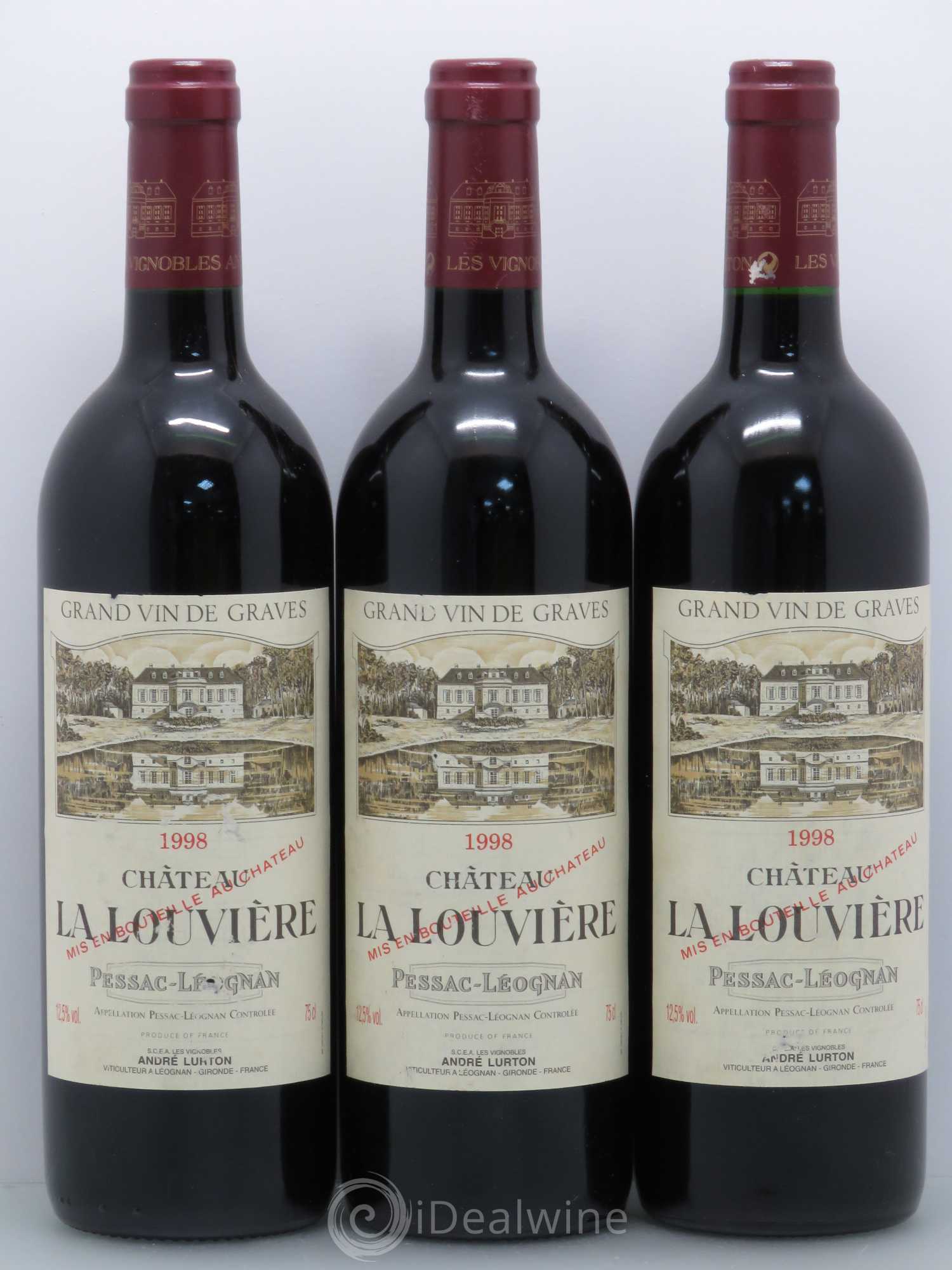 Château la Louvière 1998 - Lot de 6 bouteilles - 2