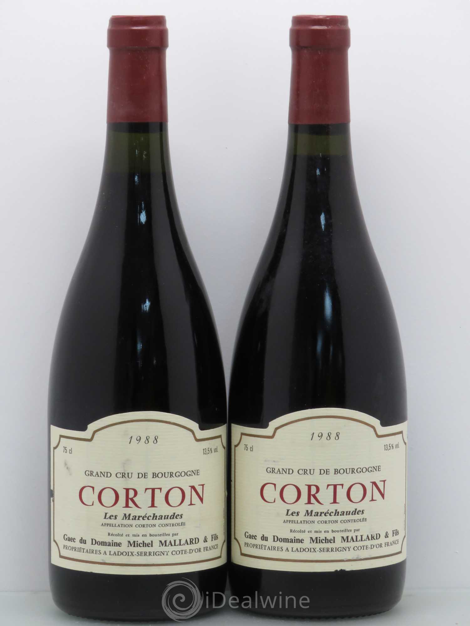 Corton Grand Cru Les Maréchaudes - Michel Mallard 1988 - Posten von 2 Flaschen - 0