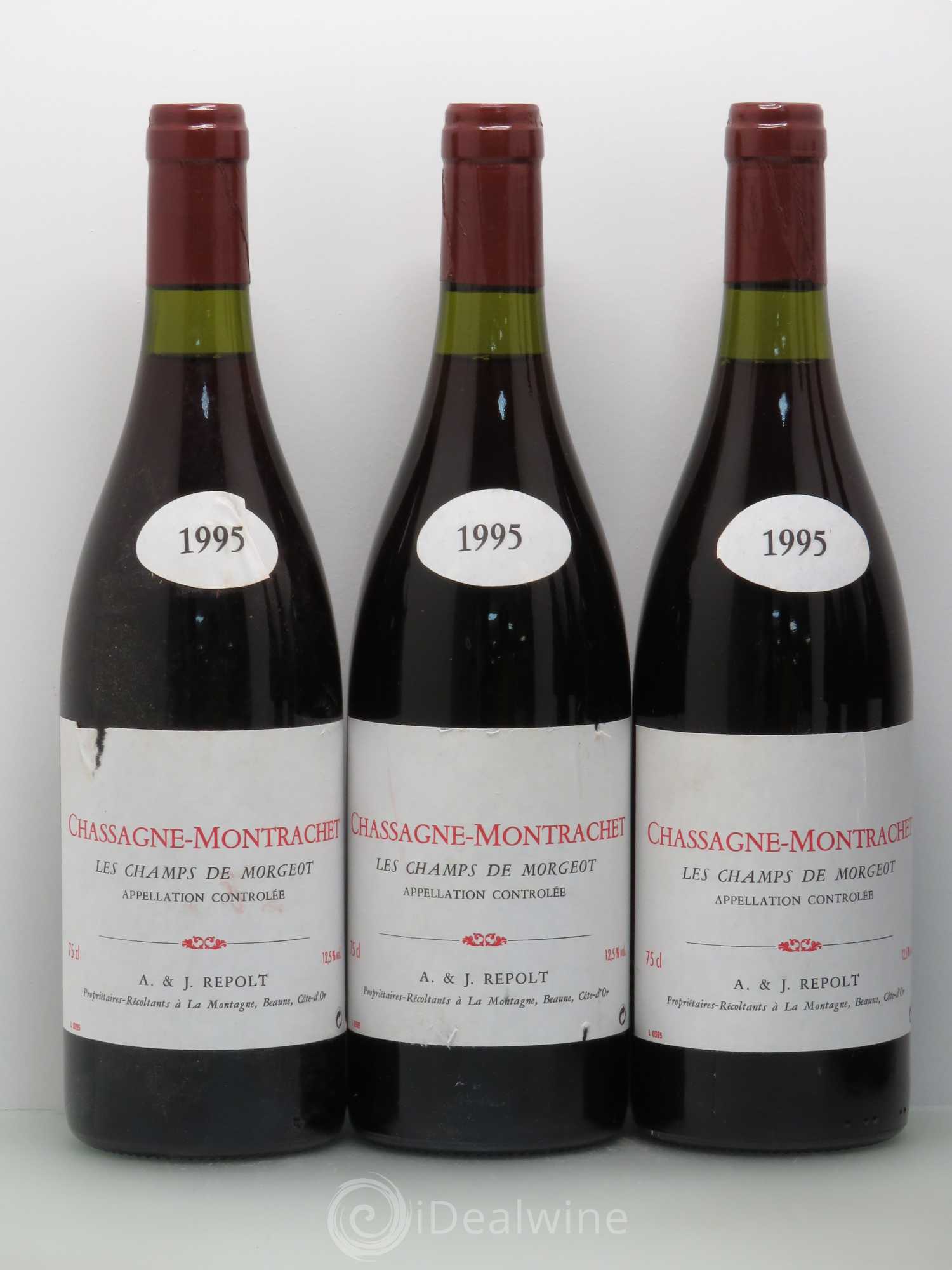 Chassagne-Montrachet Les Champs de Morgeot - Repolt (sans prix de réserve) 1995 - Posten von 6 Flaschen - 1