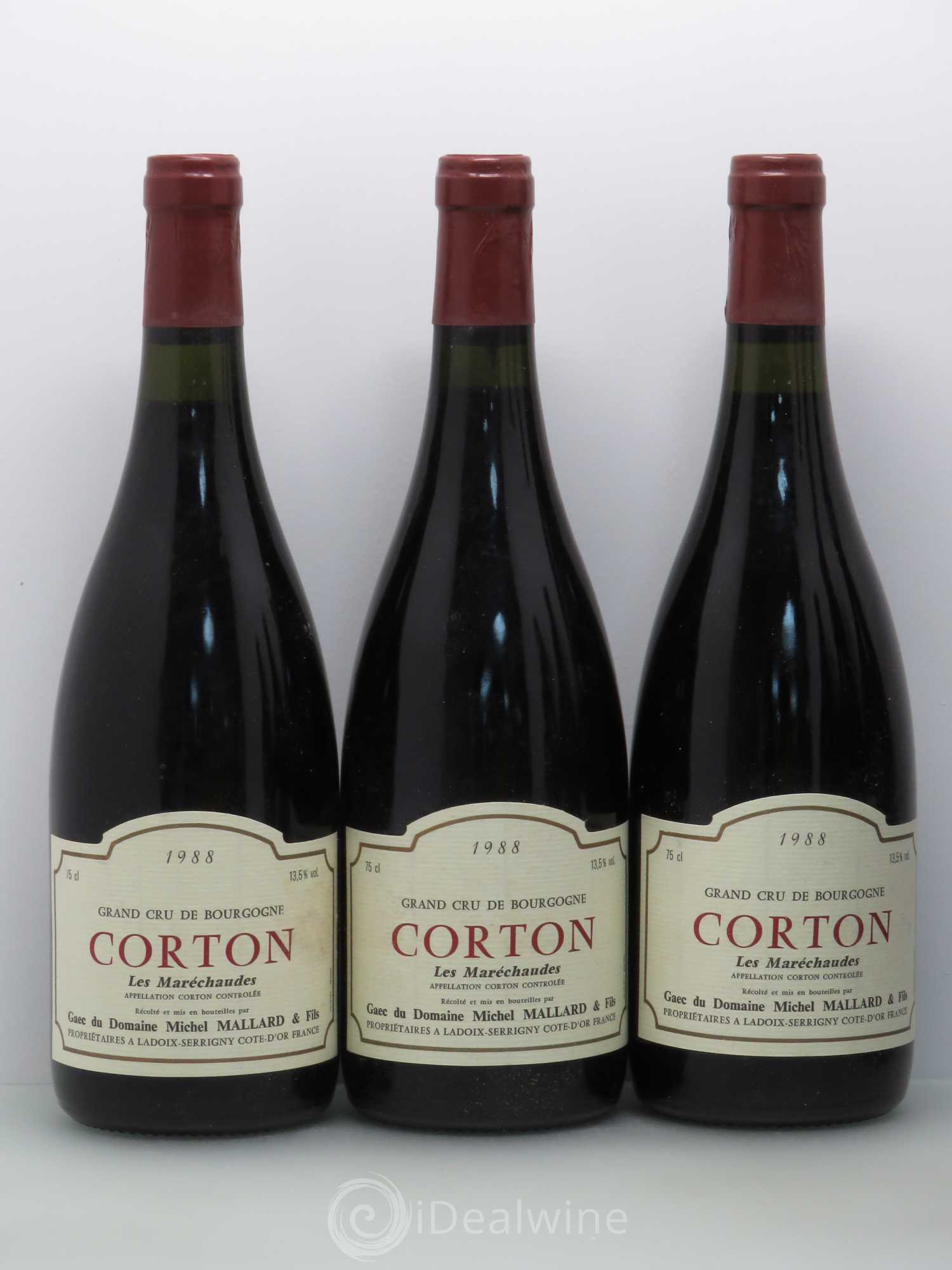 Corton Grand Cru Les Maréchaudes - Michel Mallard 1988 - Posten von 6 Flaschen - 1