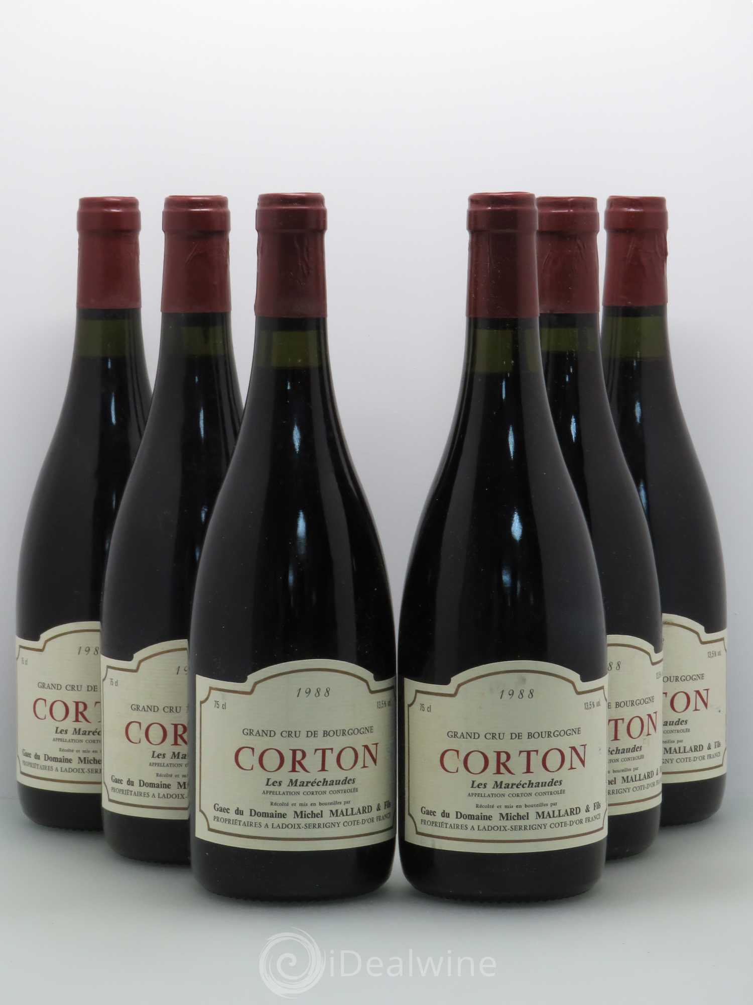 Corton Grand Cru Les Maréchaudes - Michel Mallard 1988 - Posten von 6 Flaschen - 0