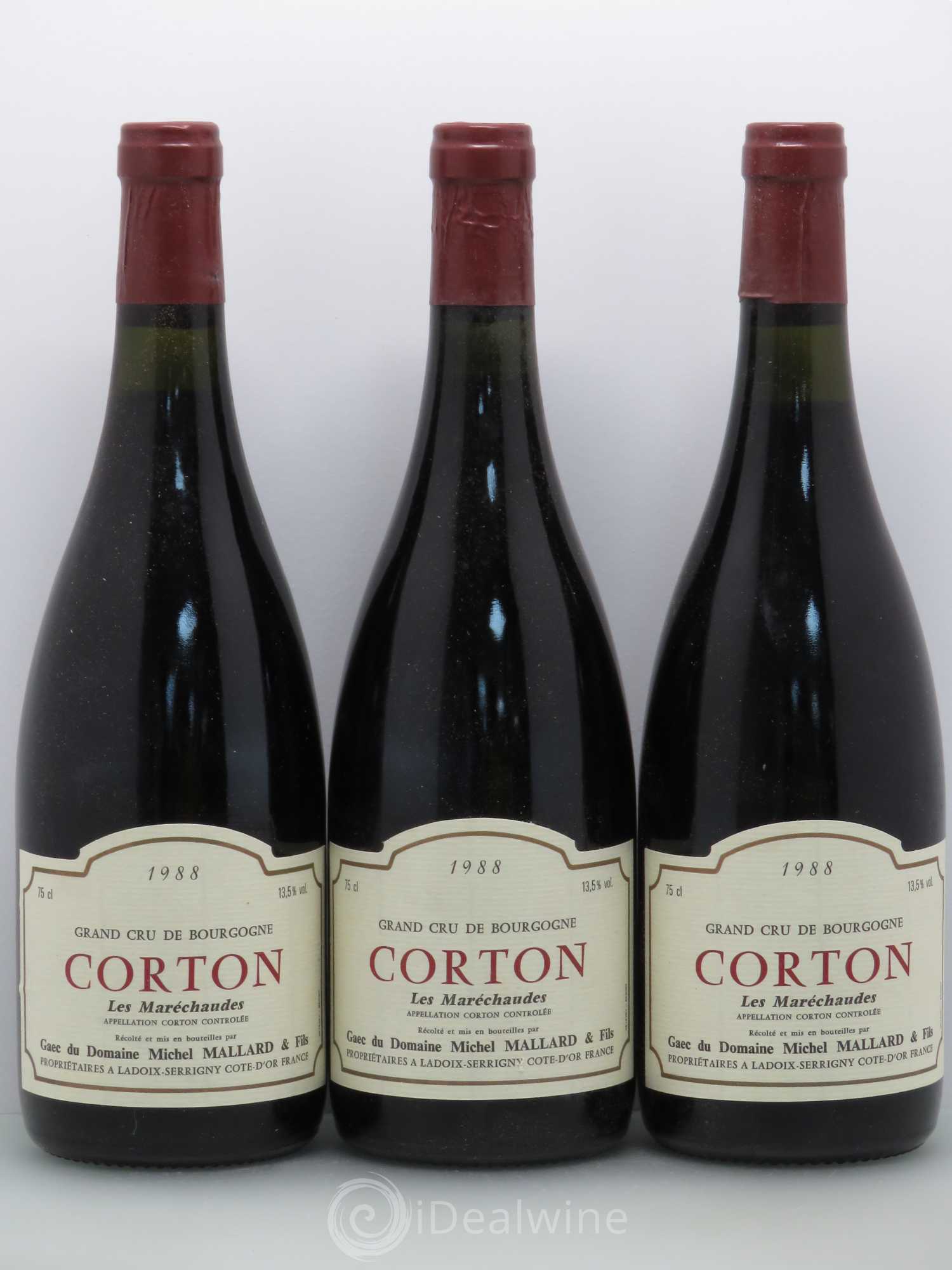 Corton Grand Cru Les Maréchaudes - Michel Mallard 1988 - Posten von 6 Flaschen - 2