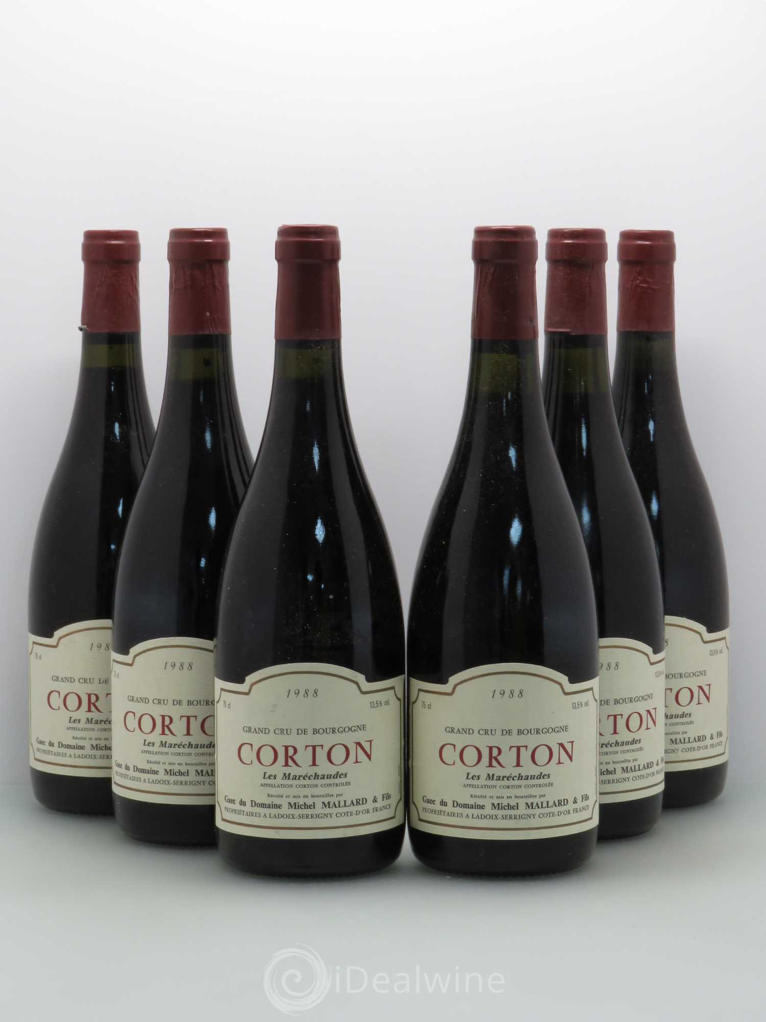 Corton Grand Cru Les Maréchaudes - Michel Mallard 1988 - Posten von 6 Flaschen - 0