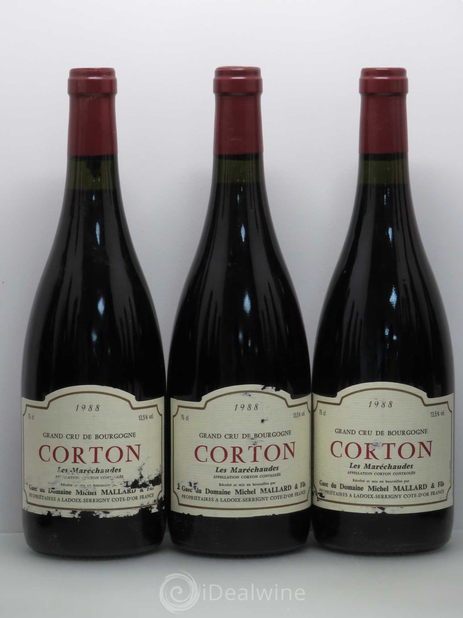 Corton Grand Cru Les Maréchaudes - Michel Mallard 1988 - Posten von 12 Flaschen - 1