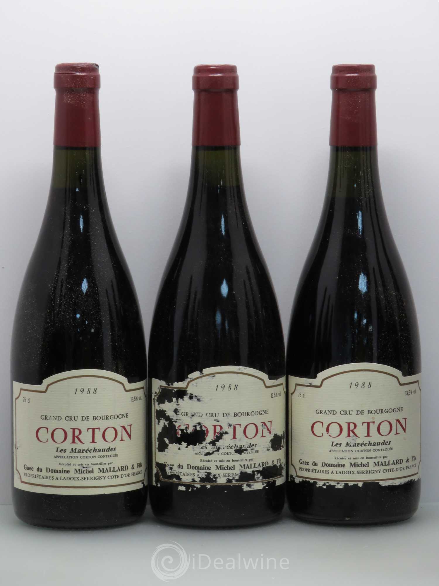 Corton Grand Cru Les Maréchaudes - Michel Mallard 1988 - Posten von 12 Flaschen - 2
