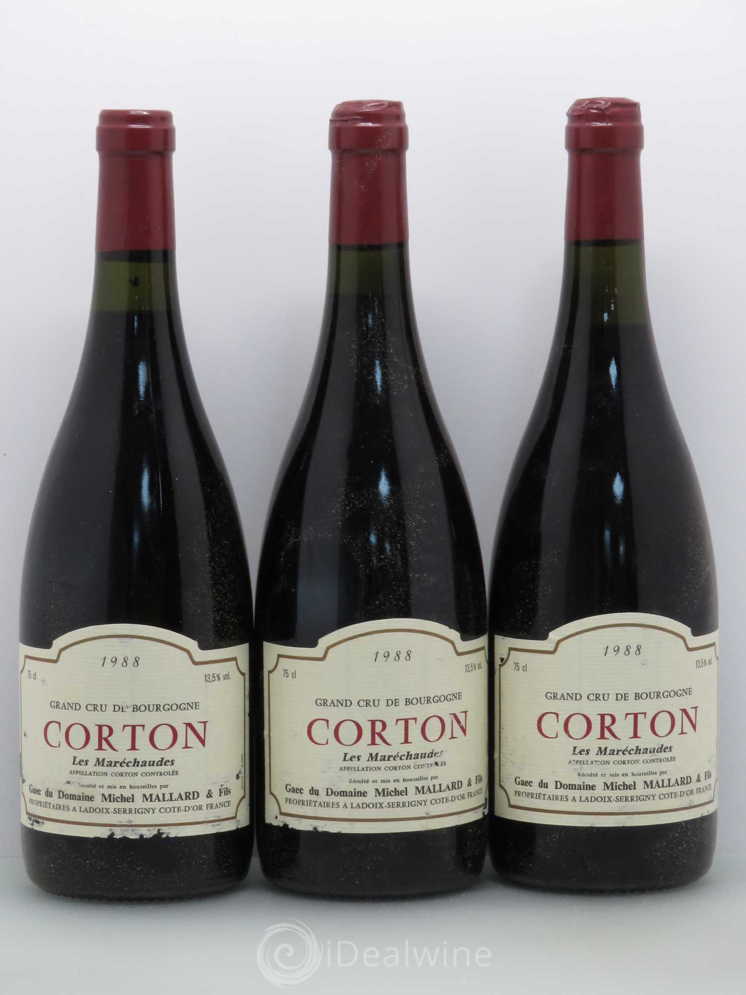Corton Grand Cru Les Maréchaudes - Michel Mallard 1988 - Posten von 12 Flaschen - 4