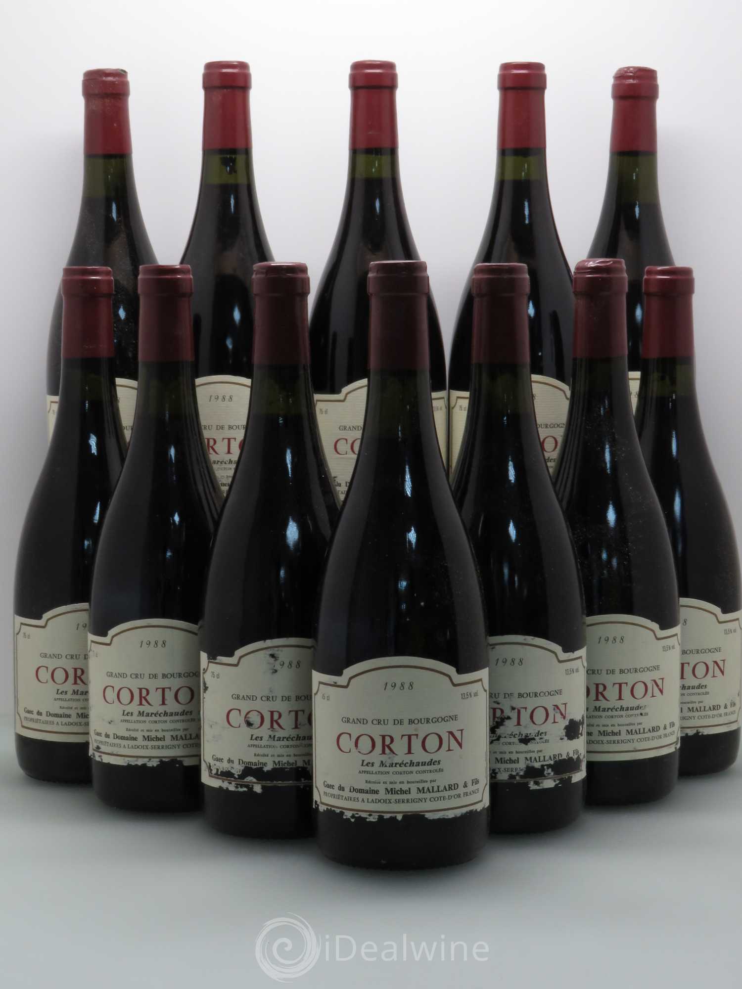 Corton Grand Cru Les Maréchaudes - Michel Mallard 1988 - Posten von 12 Flaschen - 0