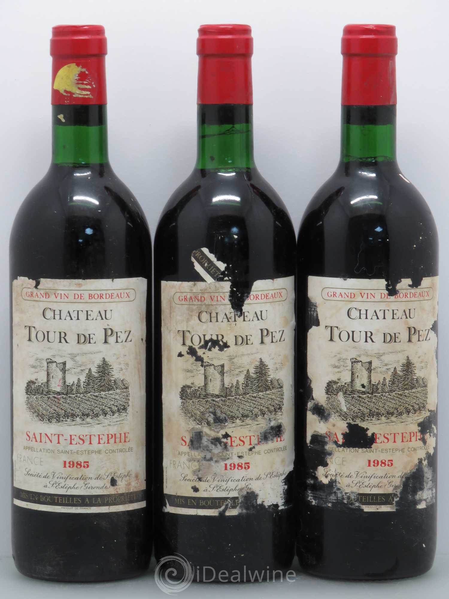 Château Tour de Pez Cru Bourgeois 1985 - Lot de 3 bouteilles - 0