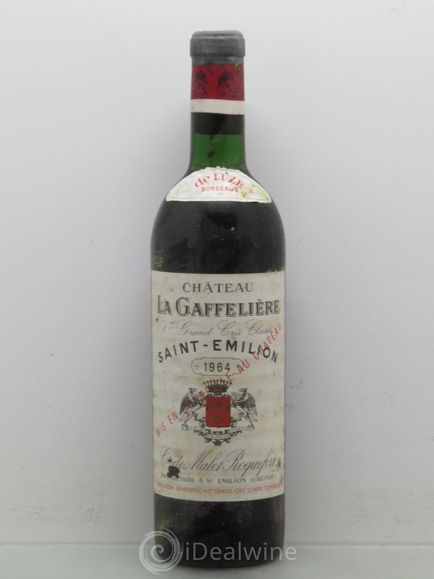 Château la Gaffelière 1er Grand Cru Classé B 1964 - Lot de 1 bouteille - 0
