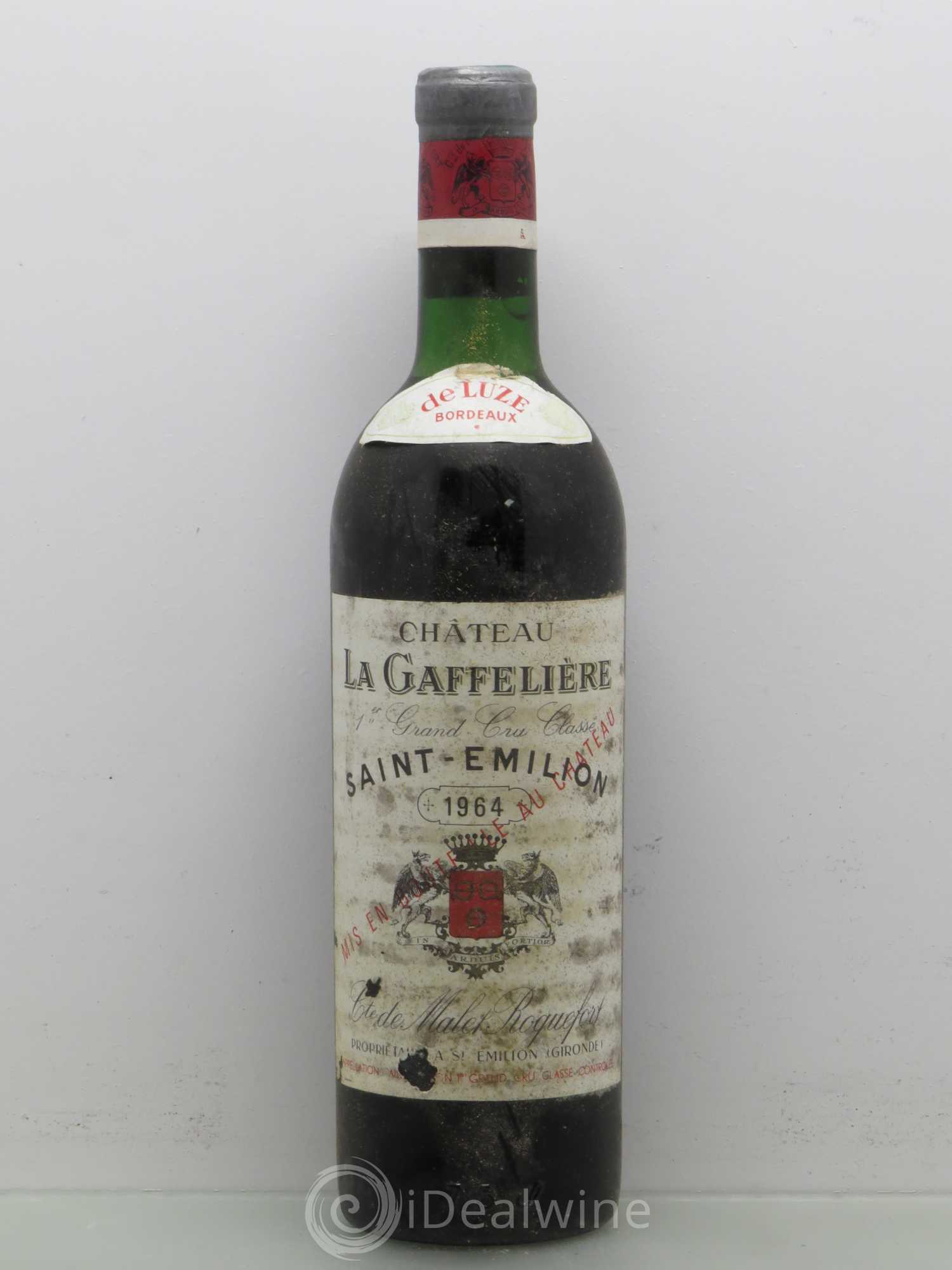 Château la Gaffelière 1er Grand Cru Classé B 1964 - Lot de 1 bouteille - 0