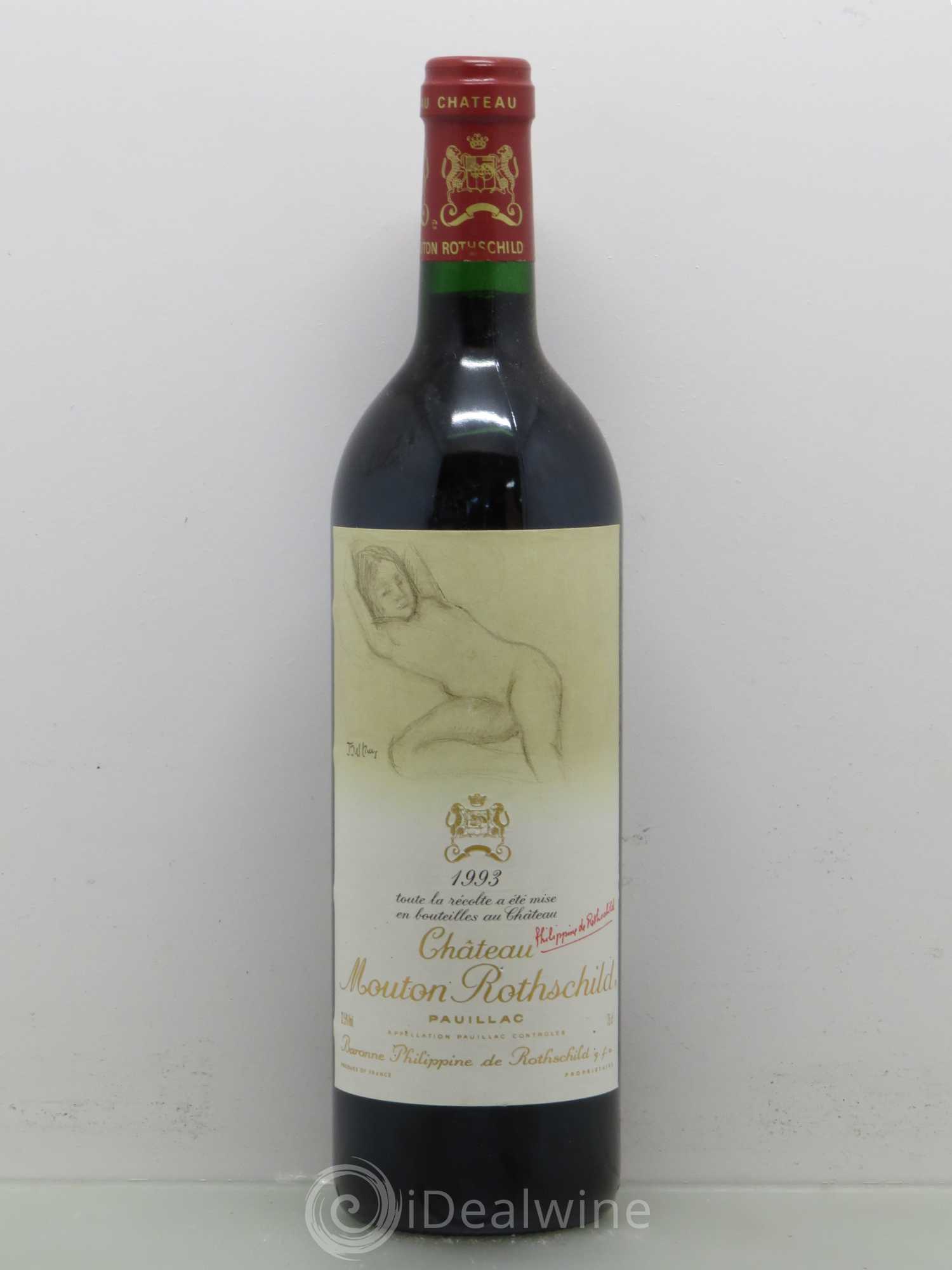 Château Mouton Rothschild 1er Grand Cru Classé 1993 - Lot de 1 bouteille - 0