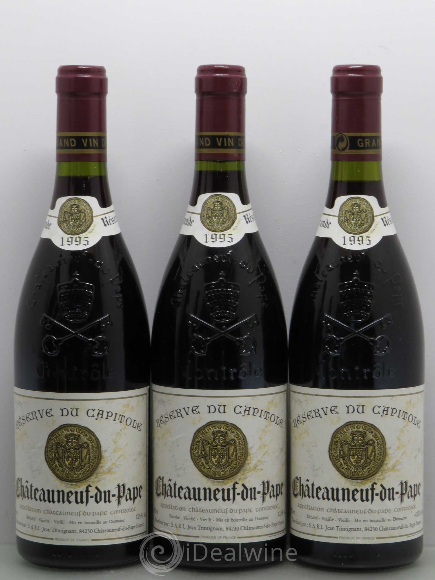 Châteauneuf-du-Pape Reserve du Capitole - Jean Trintignant 1995 - Posten von 6 Flaschen - 1