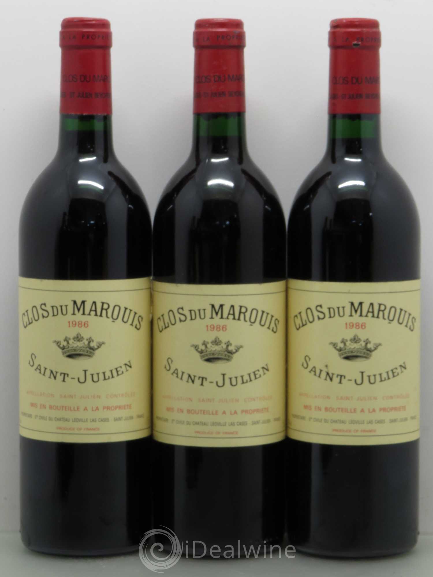 Clos du Marquis 1986 - Lot de 5 bouteilles - 1