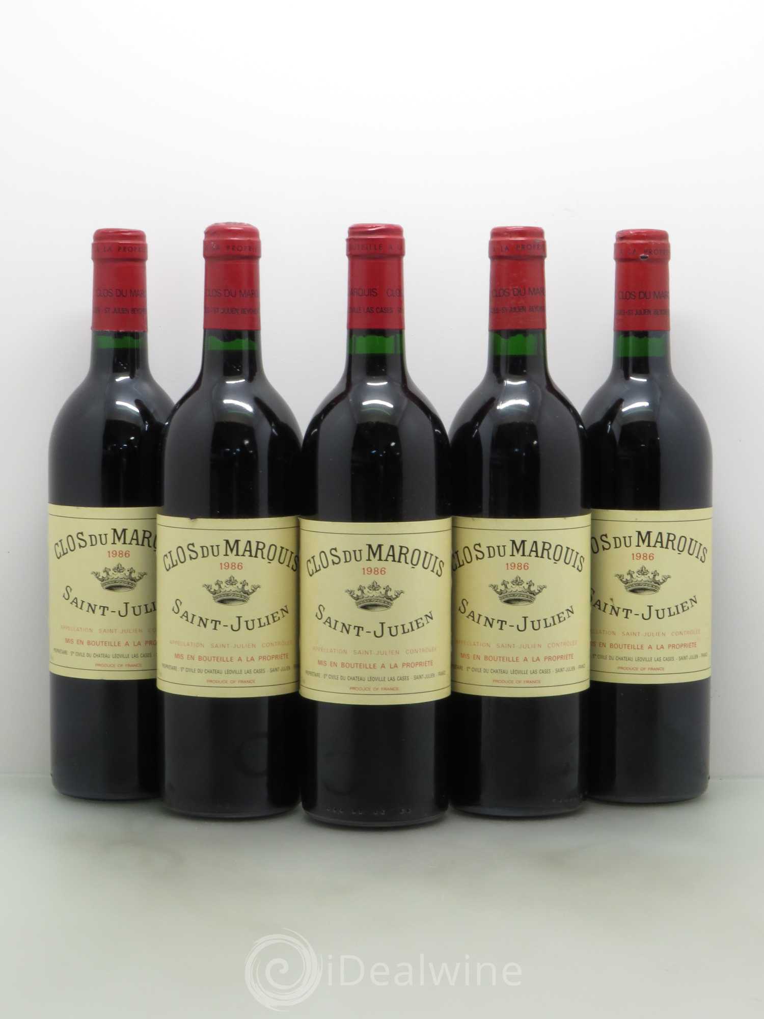 Clos du Marquis 1986 - Lot de 5 bouteilles - 0