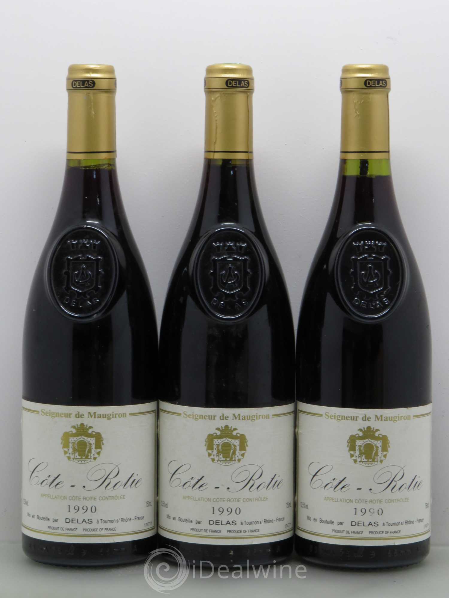 Côte-Rôtie Seigneur de Maugiron - Delas 1990 - Posten von 3 Flaschen - 0