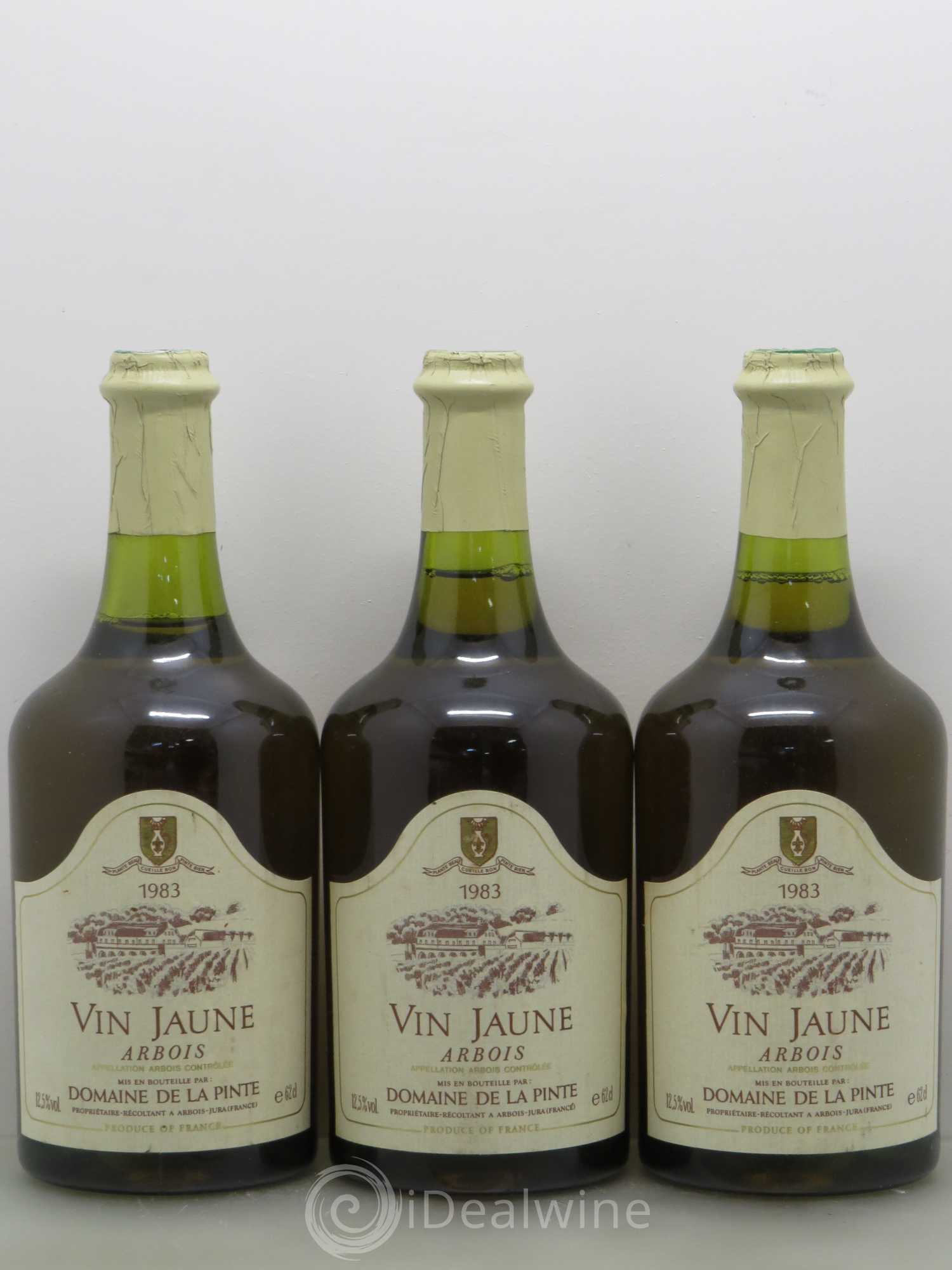 Arbois Vin Jaune Domaine de la Pinte 1983 - Lot de 3 bouteilles - 0