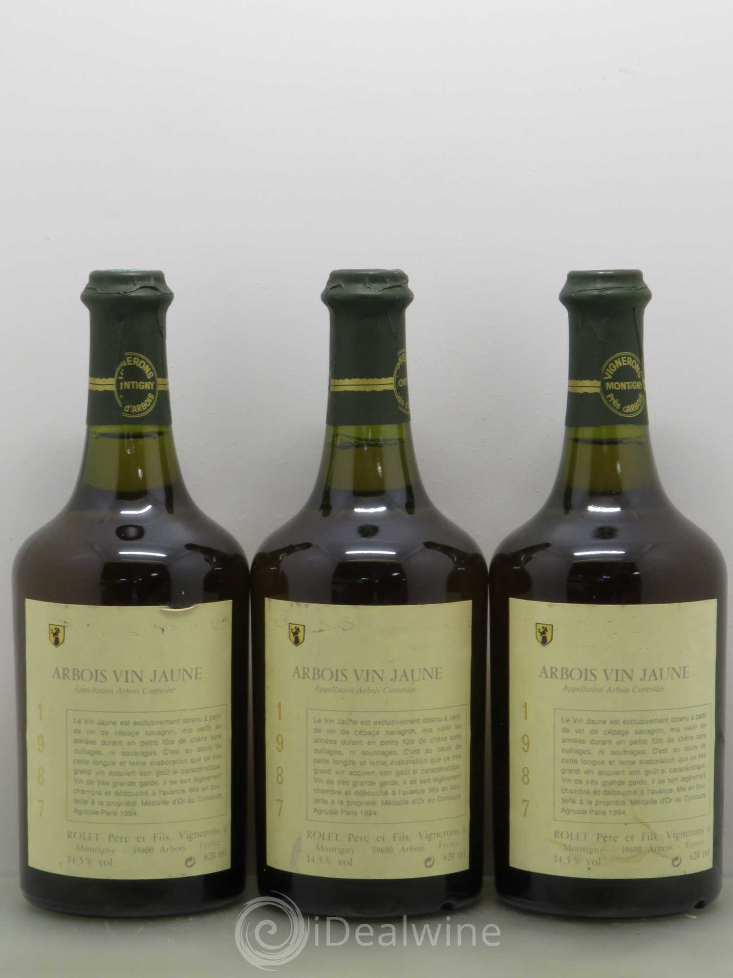 Arbois Vin Jaune Rollet 1987 - Lot de 3 bouteilles - 0