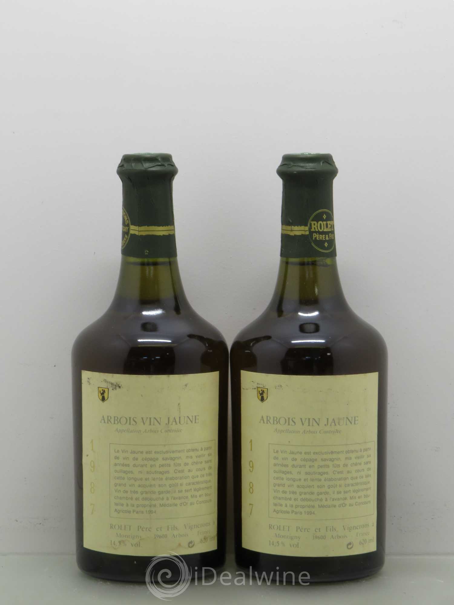 Arbois Vin Jaune Rollet 1987 - Lot de 2 bouteilles - 0