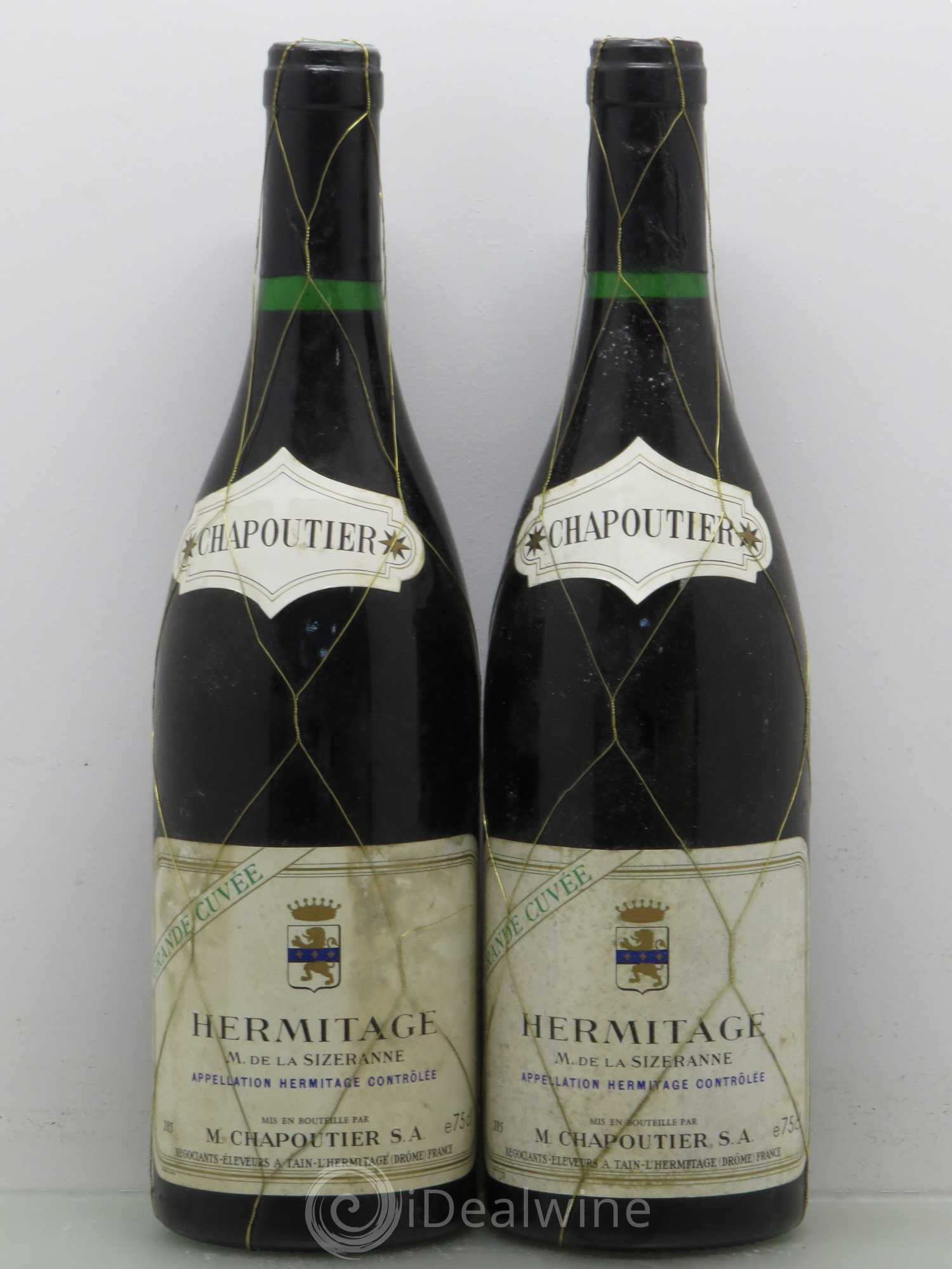Hermitage Monier de La Sizeranne Chapoutier Grande cuvée - Lot de 2 bouteilles - 0