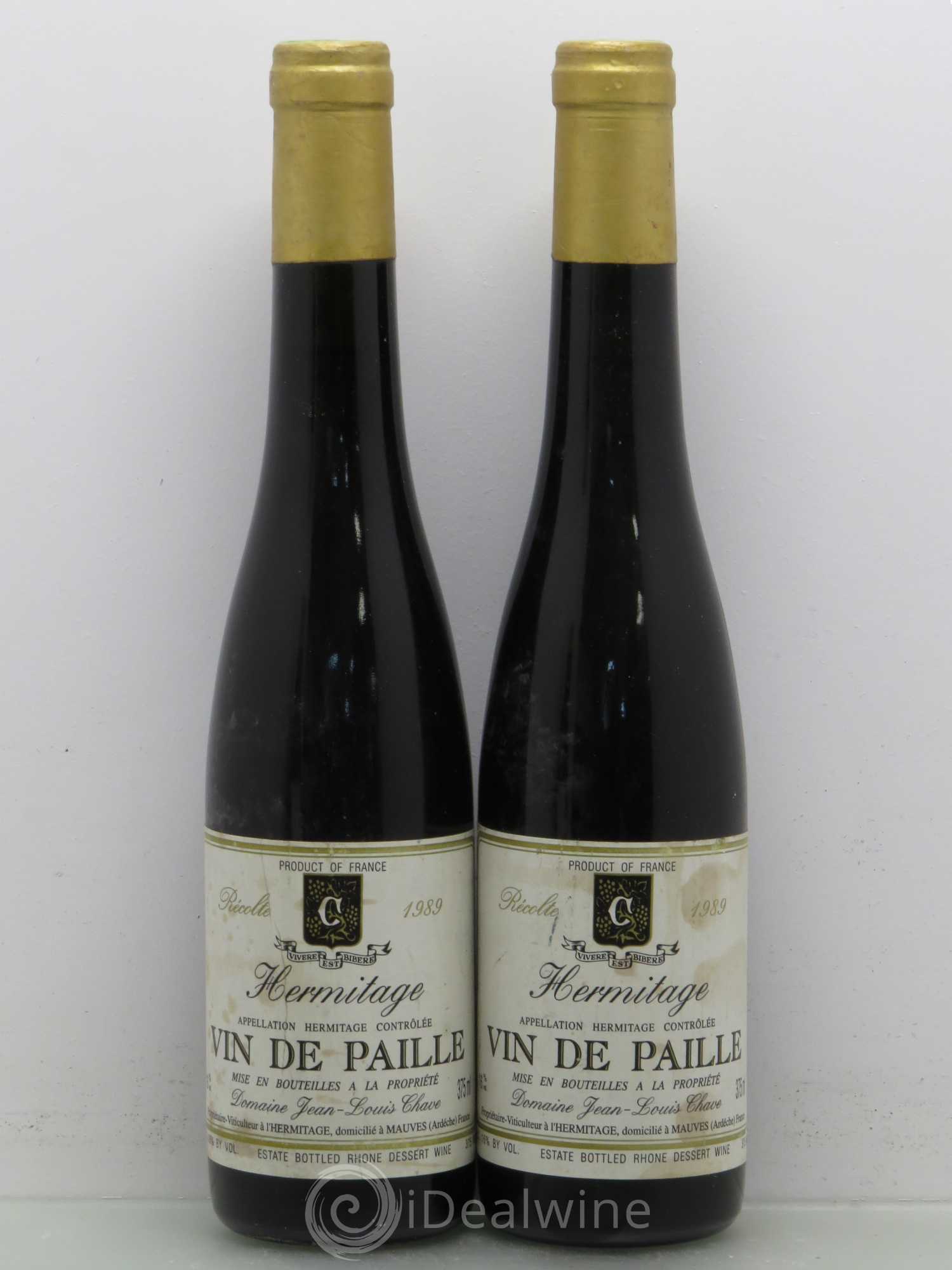 Hermitage Chave vin de paille 1989 - Posten von 2 Demi-Flaschen - 0