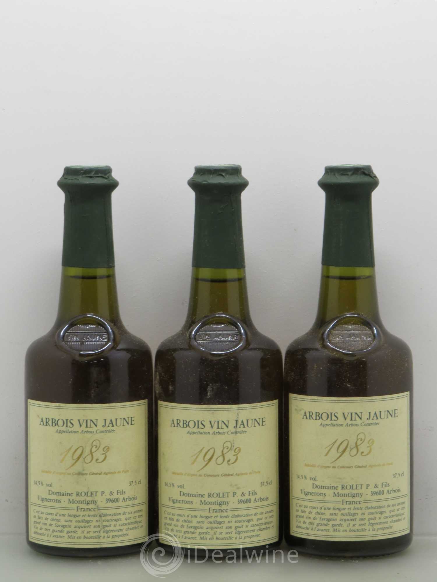Arbois Vin Jaune Rollet 1983 - Lot de 3 demi bouteilles - 0