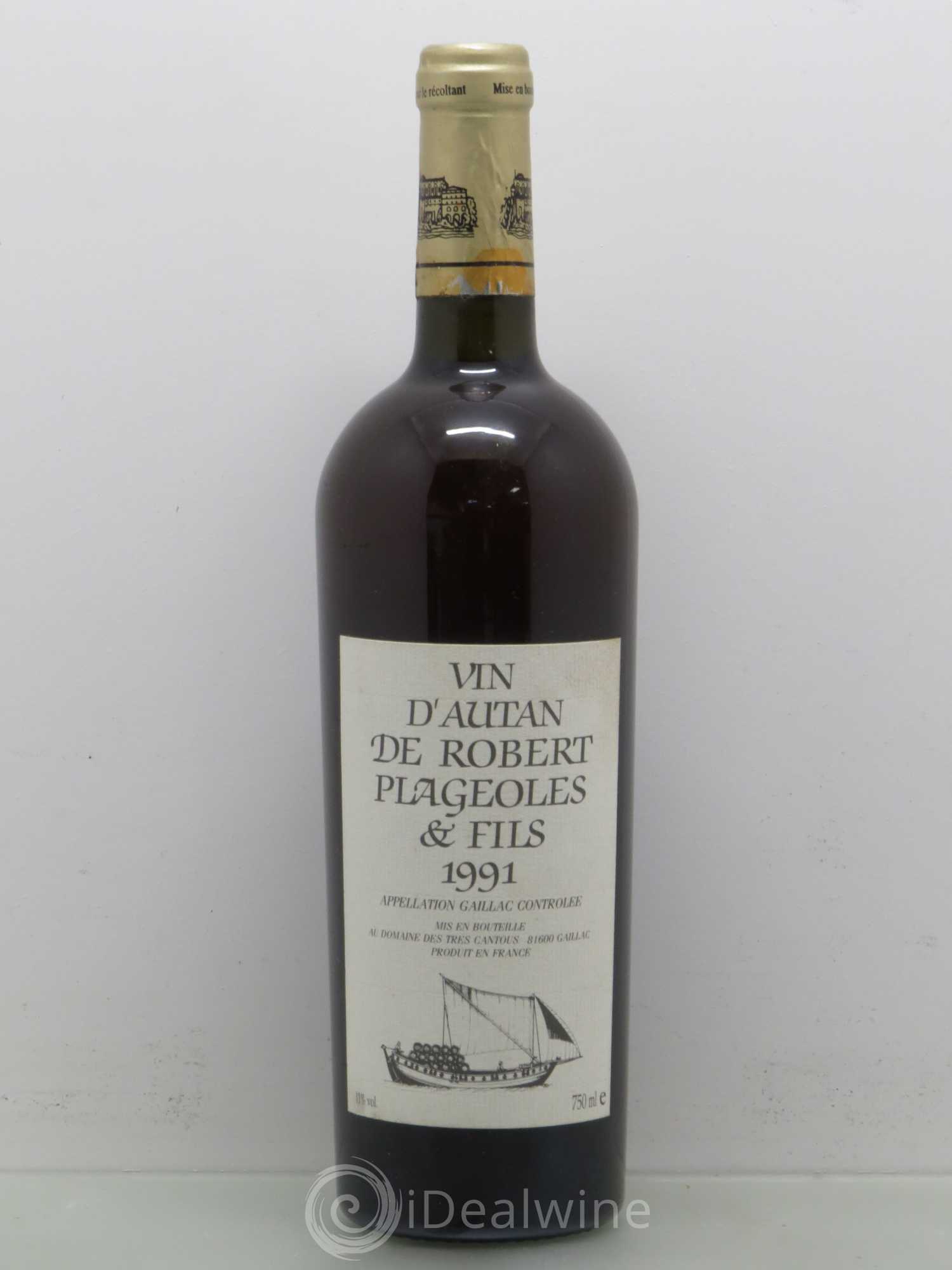 Divers Gaillac - Plageoles Vin d'Autant 1991 - Posten von 1 Flasche - 0