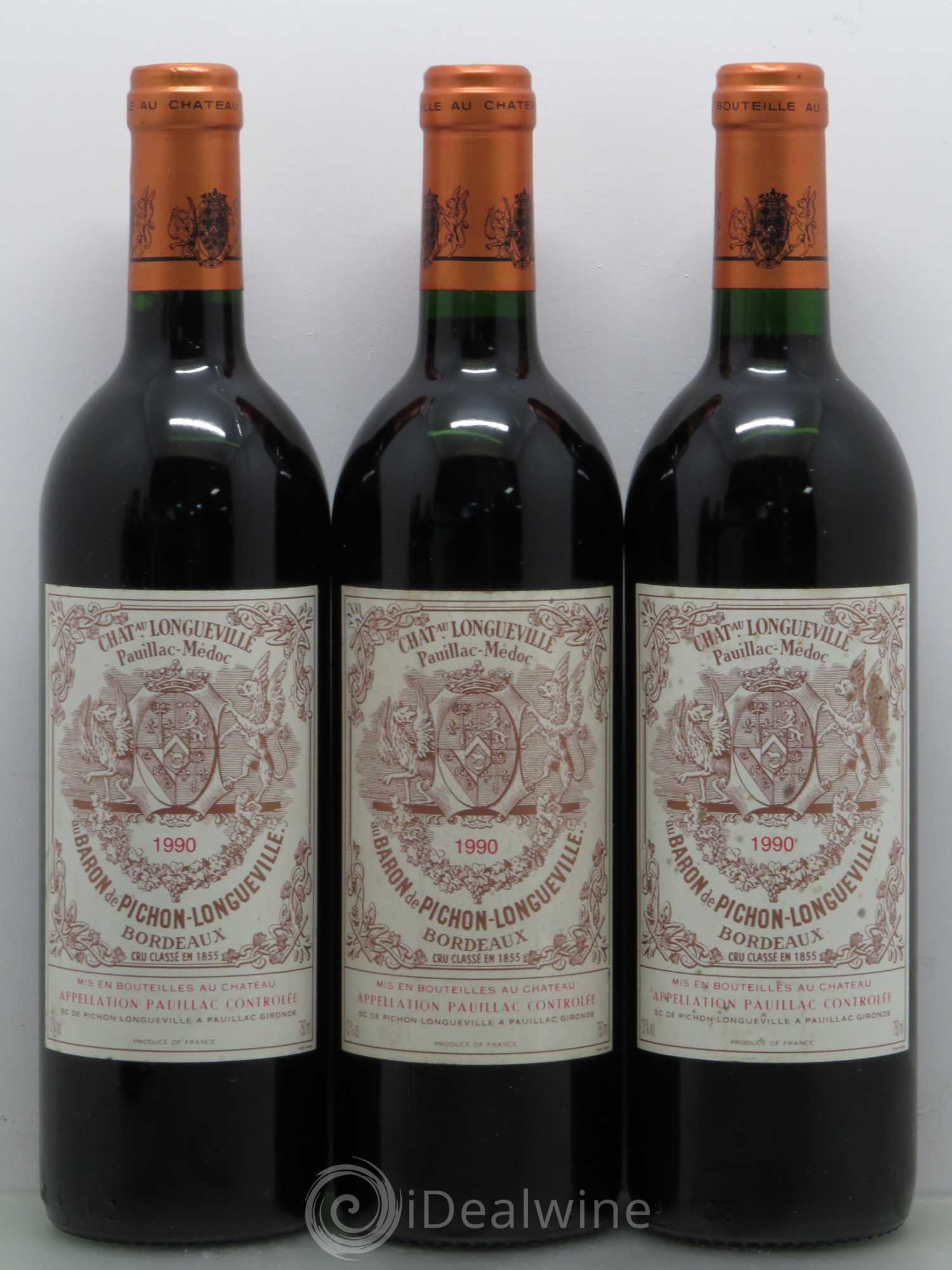 Pichon Longueville Baron 2ème Grand Cru Classé 1990 - Lot de 5 bouteilles - 1