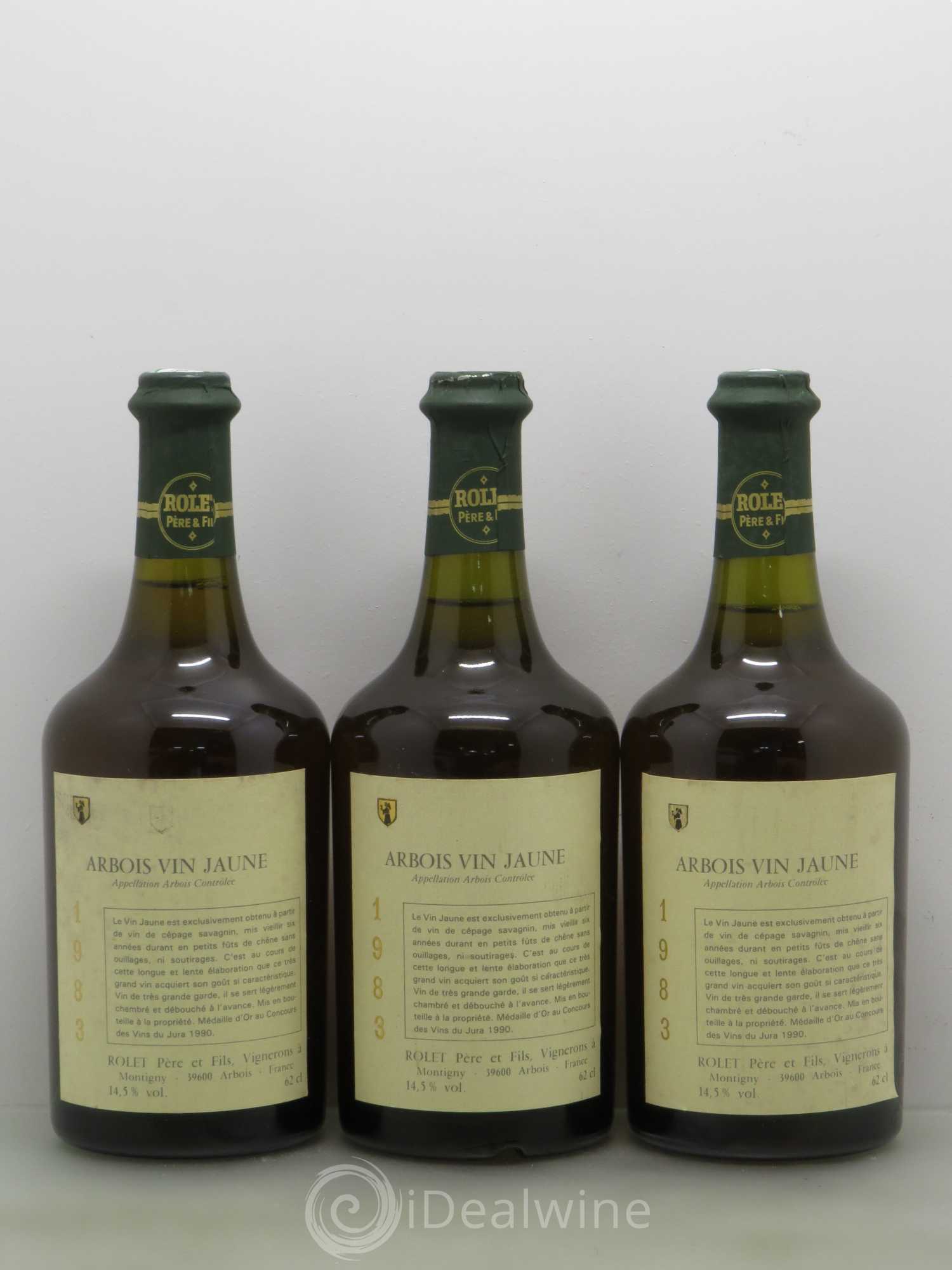 Arbois Vin Jaune Rollet 1983 - Lot de 3 bouteilles - 0