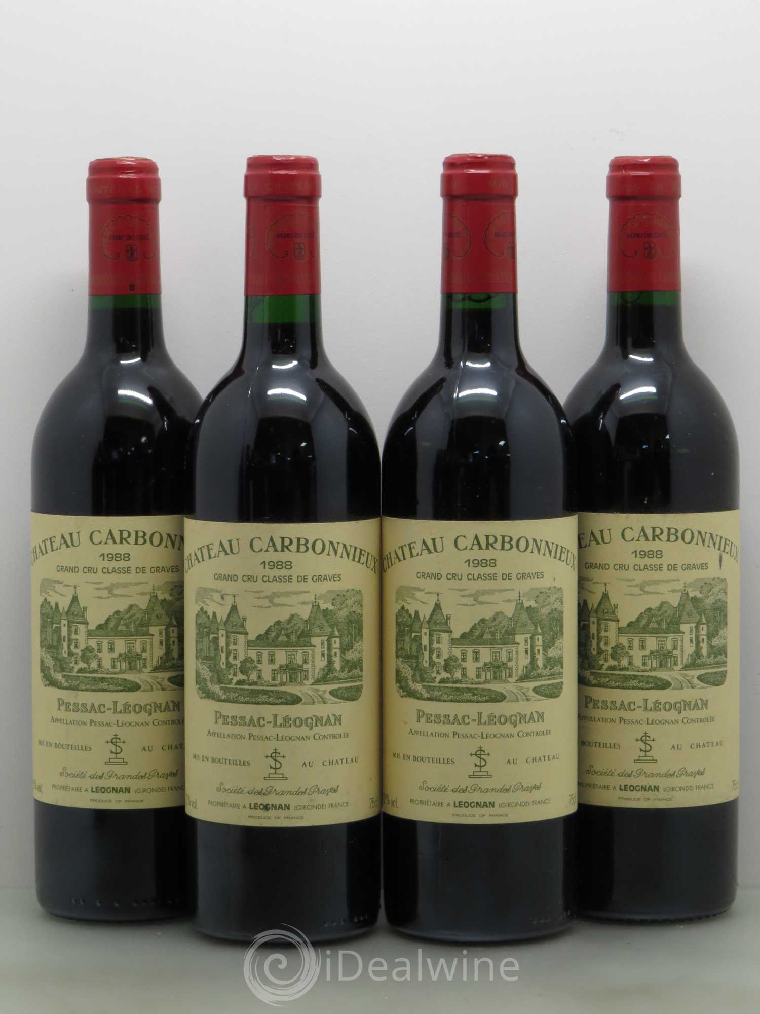 Château Carbonnieux Cru Classé de Graves 1988 - Lot de 8 bouteilles - 1