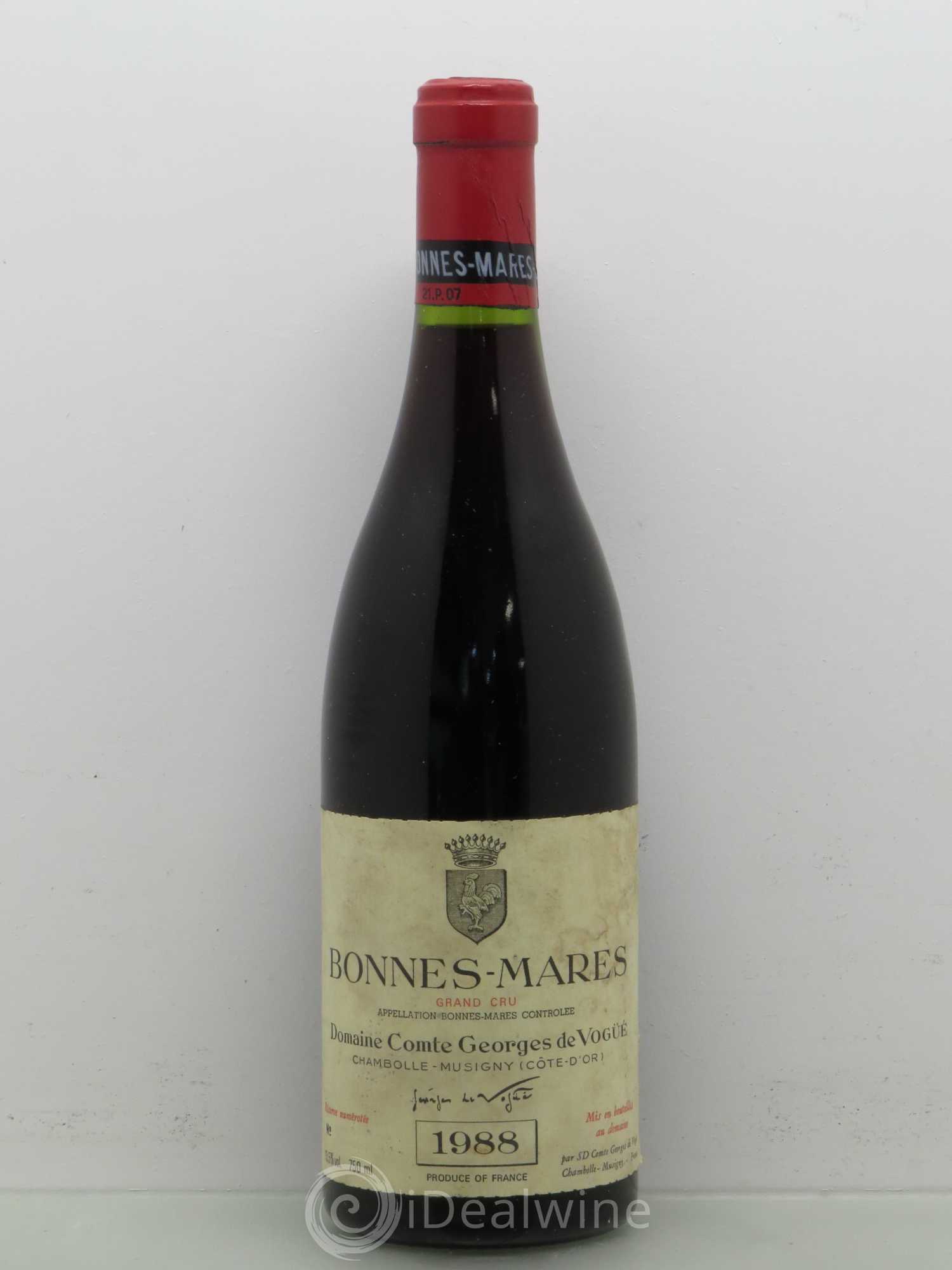 Bonnes-Mares Grand Cru Comte Georges de Vogüé 1988 - Lot de 1 bouteille - 0
