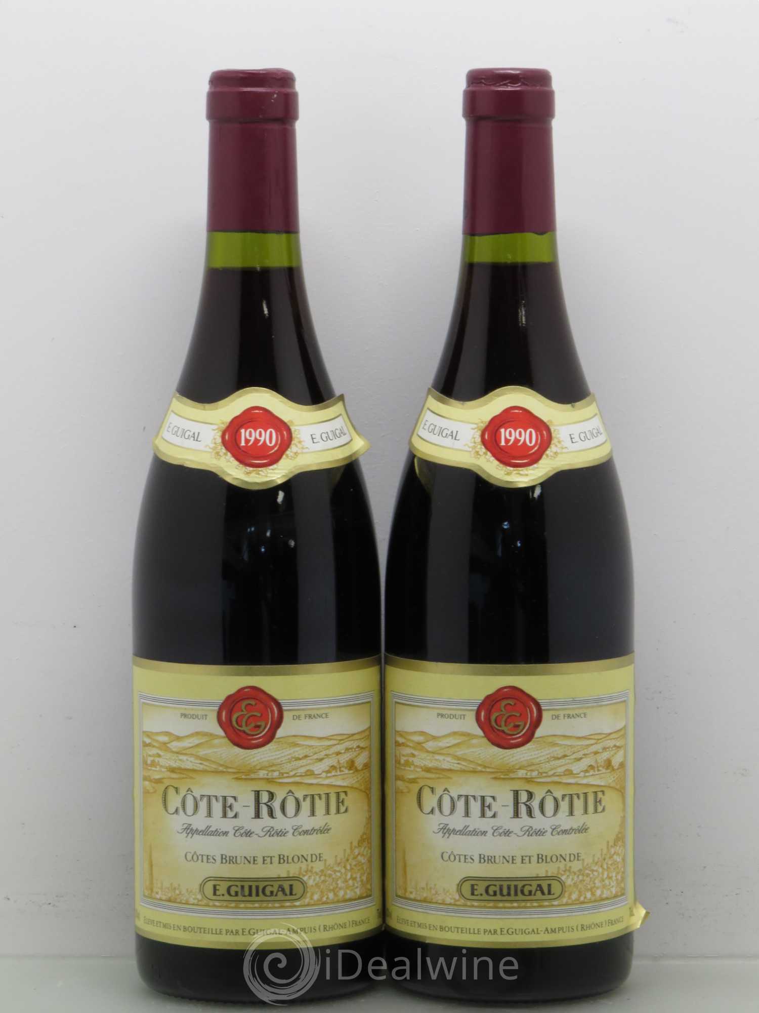 Côte-Rôtie Côtes Brune et Blonde Guigal 1990 - Lot de 2 bouteilles - 0