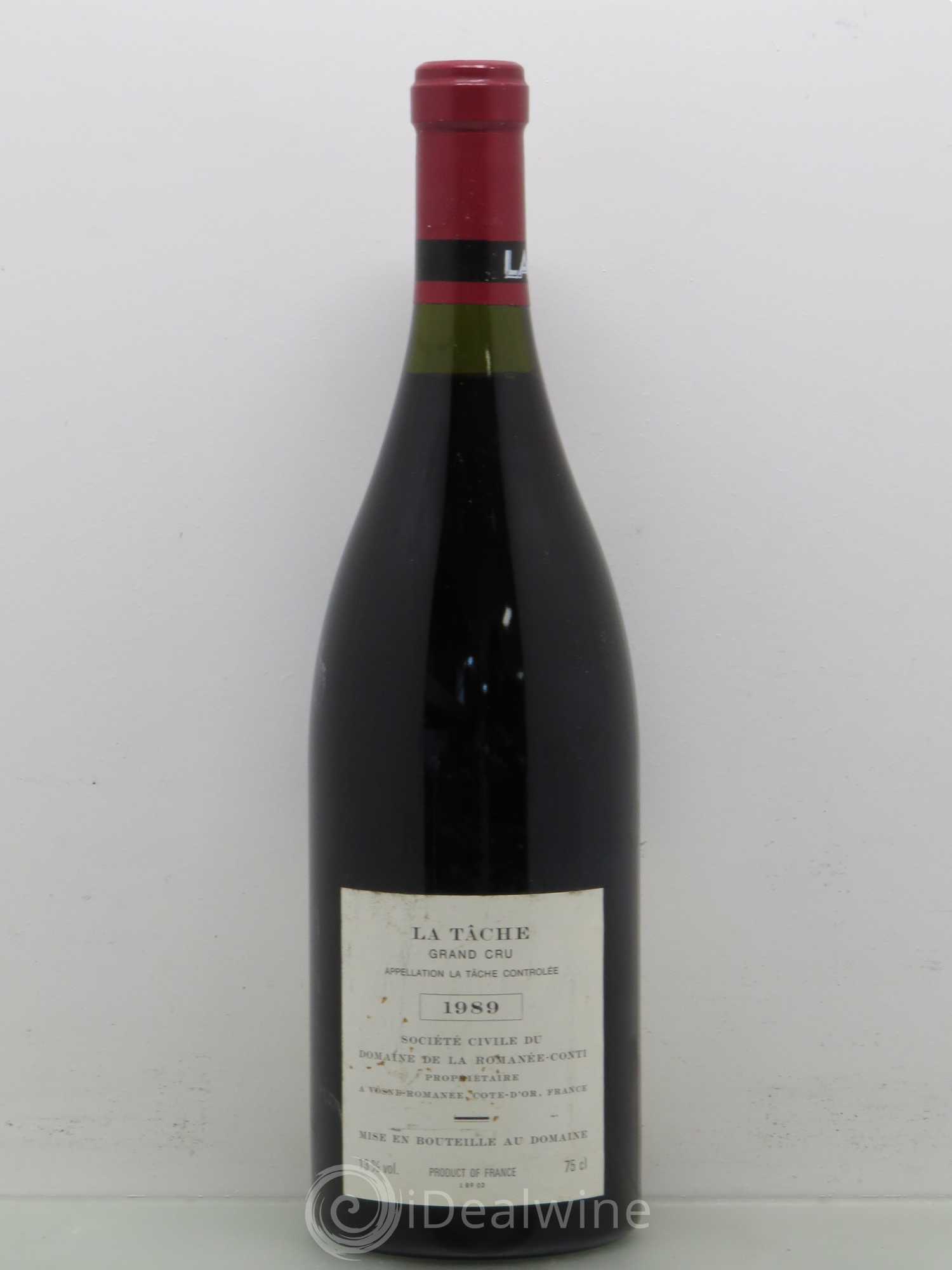 La Tâche Grand Cru Domaine de la Romanée-Conti 1989 - Lot de 1 bouteille - 1
