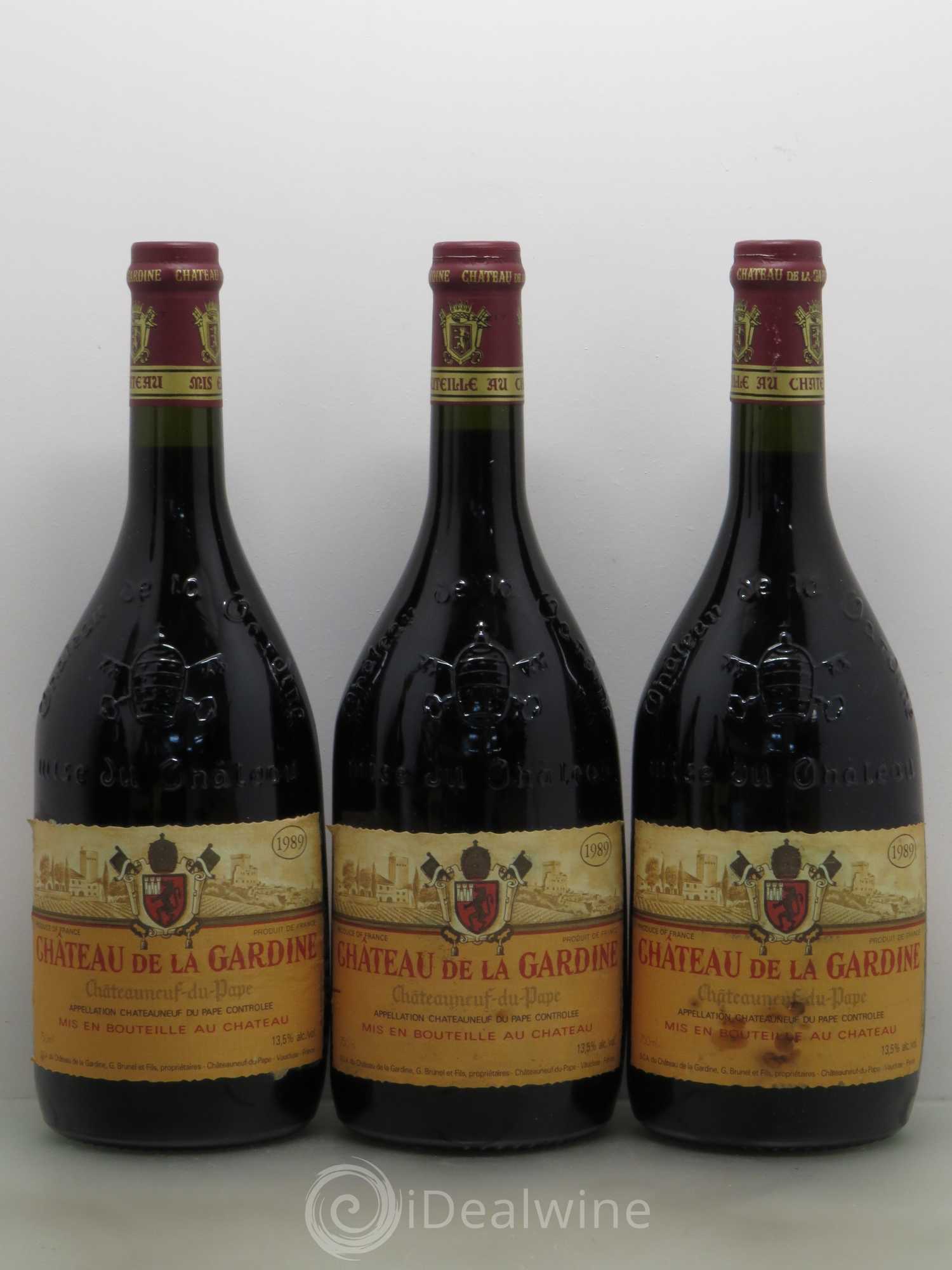 Châteauneuf-du-Pape Château de La Gardine Famille Brunel 1989 - Lot de 6 bouteilles - 1