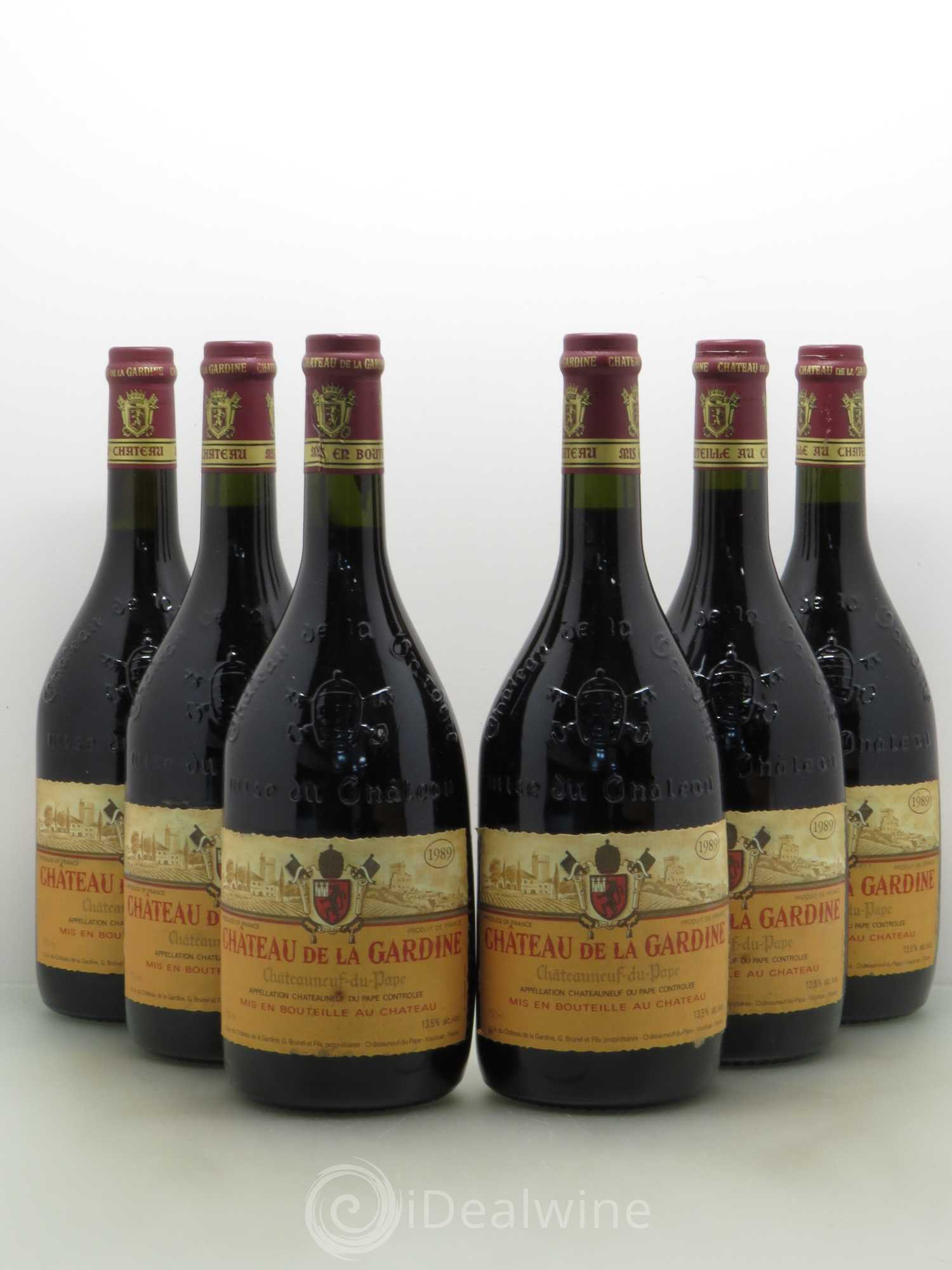 Châteauneuf-du-Pape Château de La Gardine Famille Brunel 1989 - Lot de 6 bouteilles - 0