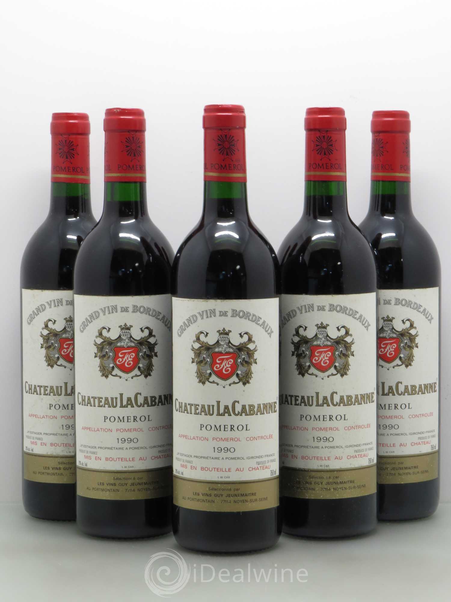 Château la Cabanne 1990 - Lot de 5 bouteilles - 0