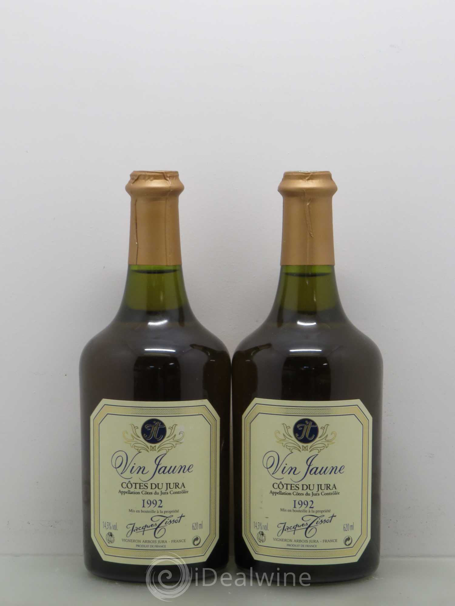 Arbois Vin Jaune Tissot 1992 - Lot de 2 bouteilles - 0