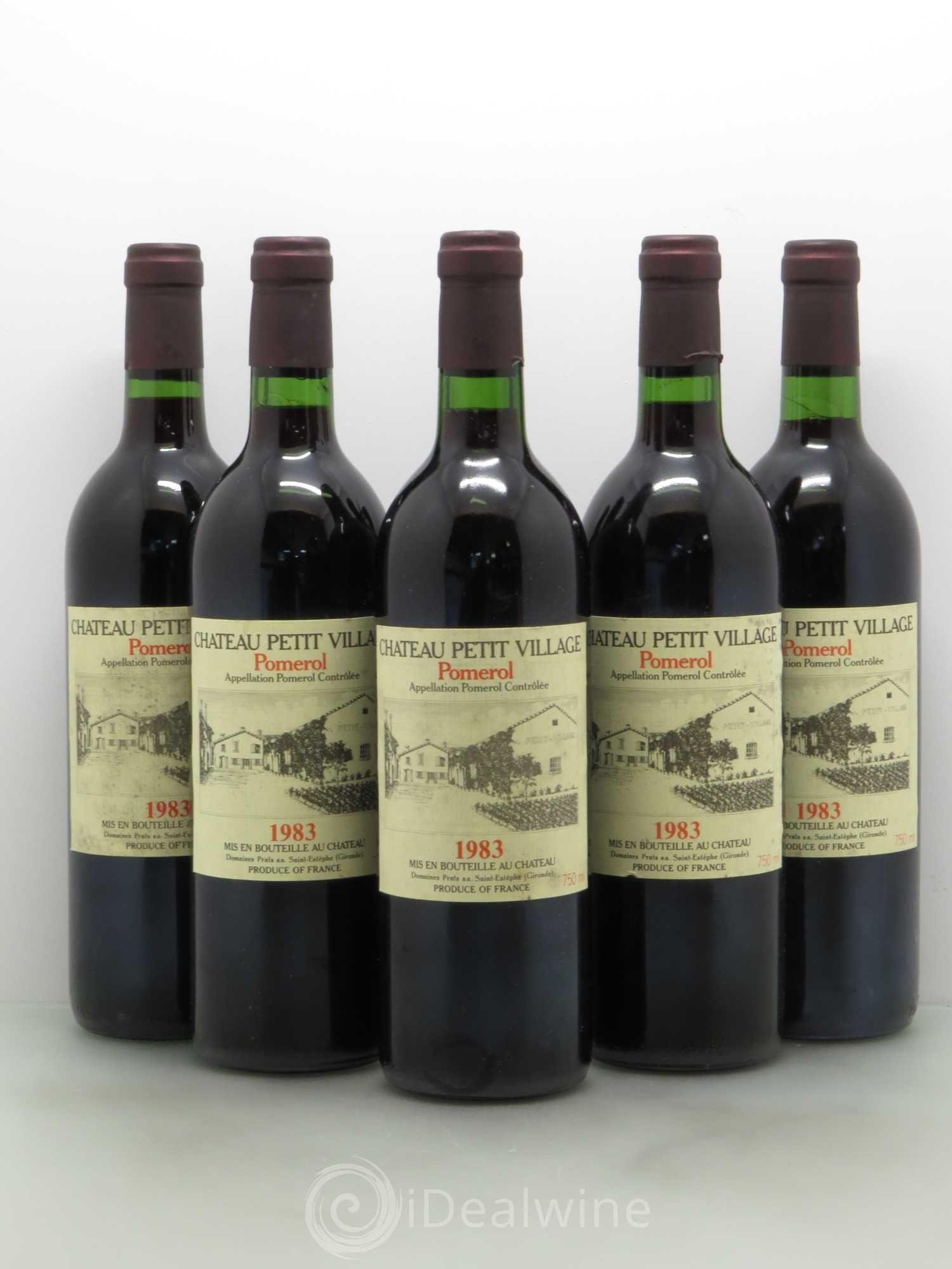 Château Petit Village 1983 - Lot de 5 bouteilles - 0