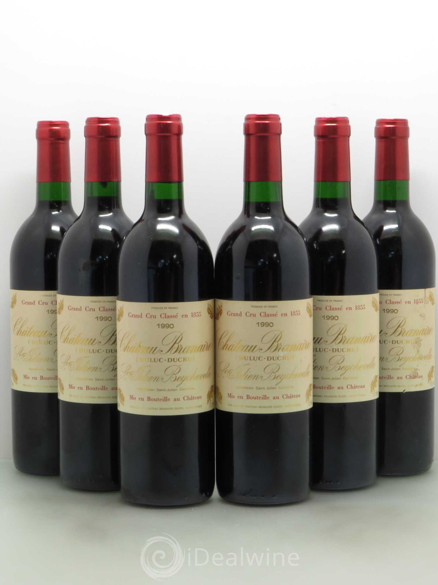 Château Branaire Ducru 4ème Grand Cru Classé 1990 - Lot de 6 bouteilles - 0