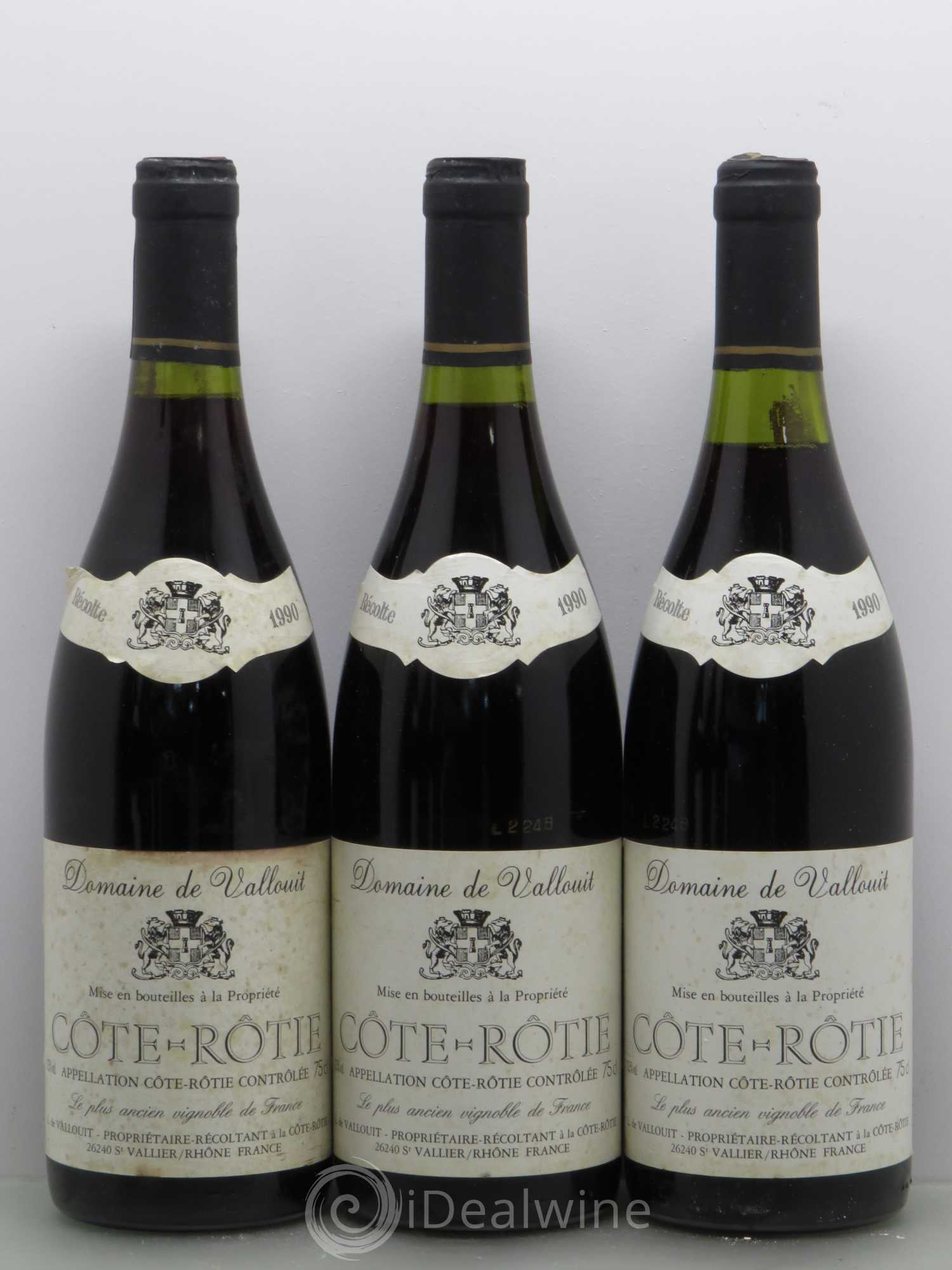 Côte-Rôtie Vallouit 1990 - Lot de 6 bouteilles - 1