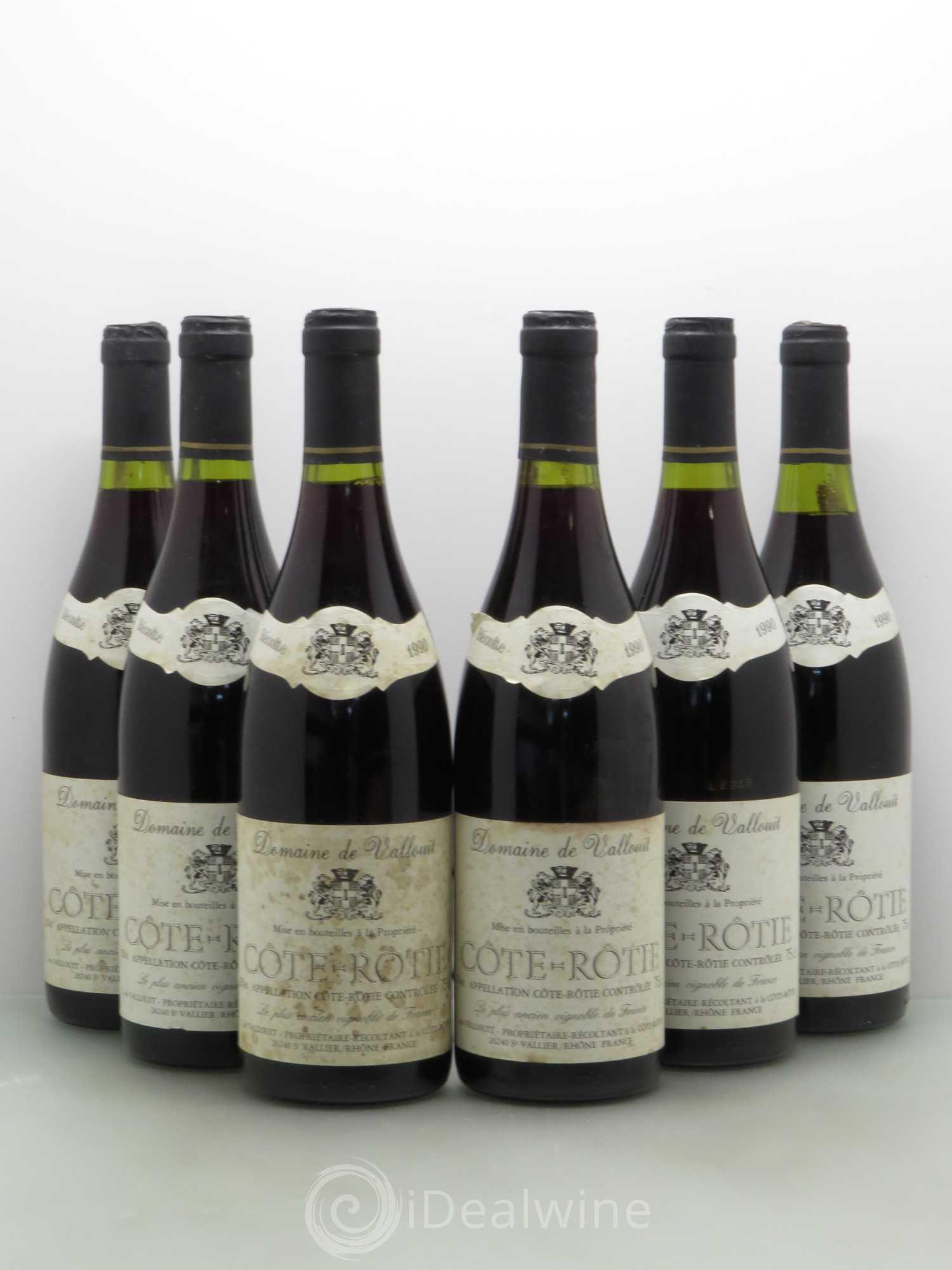 Côte-Rôtie Vallouit 1990 - Lot de 6 bouteilles - 0