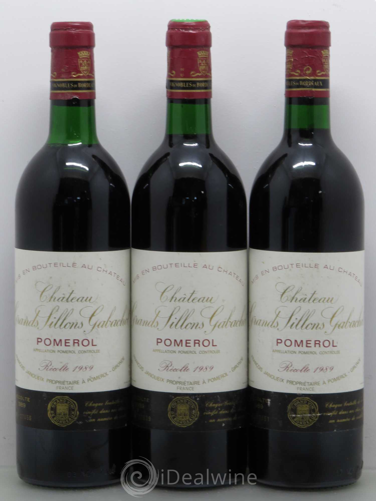 Pomerol Grands sillons Gabachet  1989 - Lot de 5 bouteilles - 1