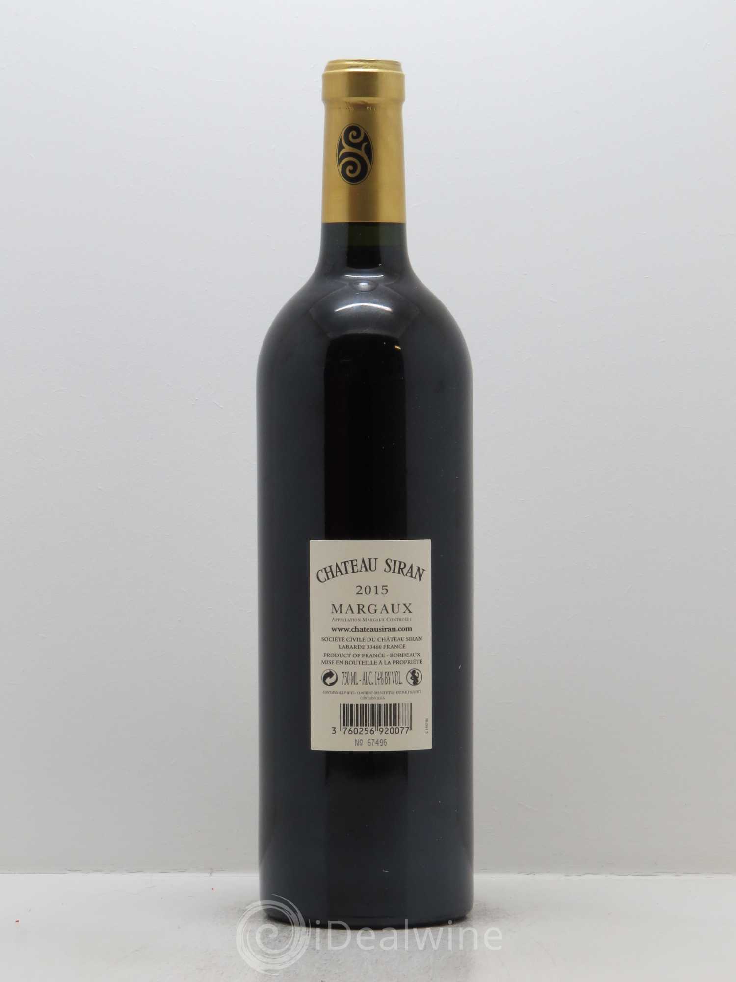 Château Siran 2015 - Lot de 1 bouteille - 1