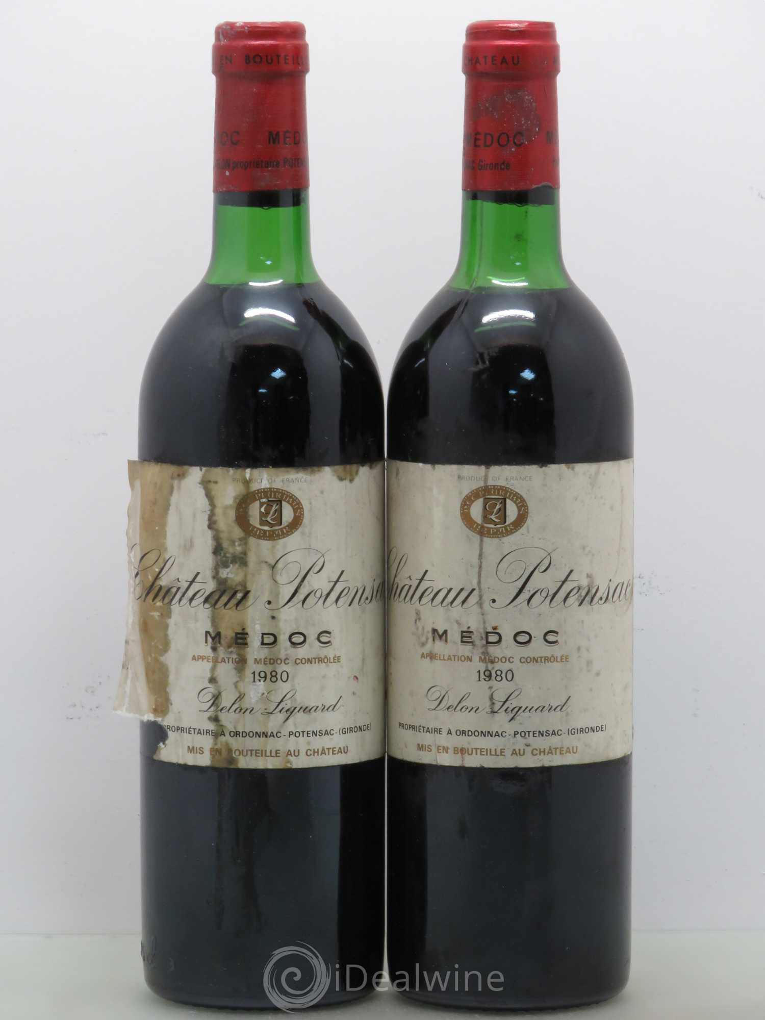 Château Potensac 1980 - Lot de 2 bouteilles - 0