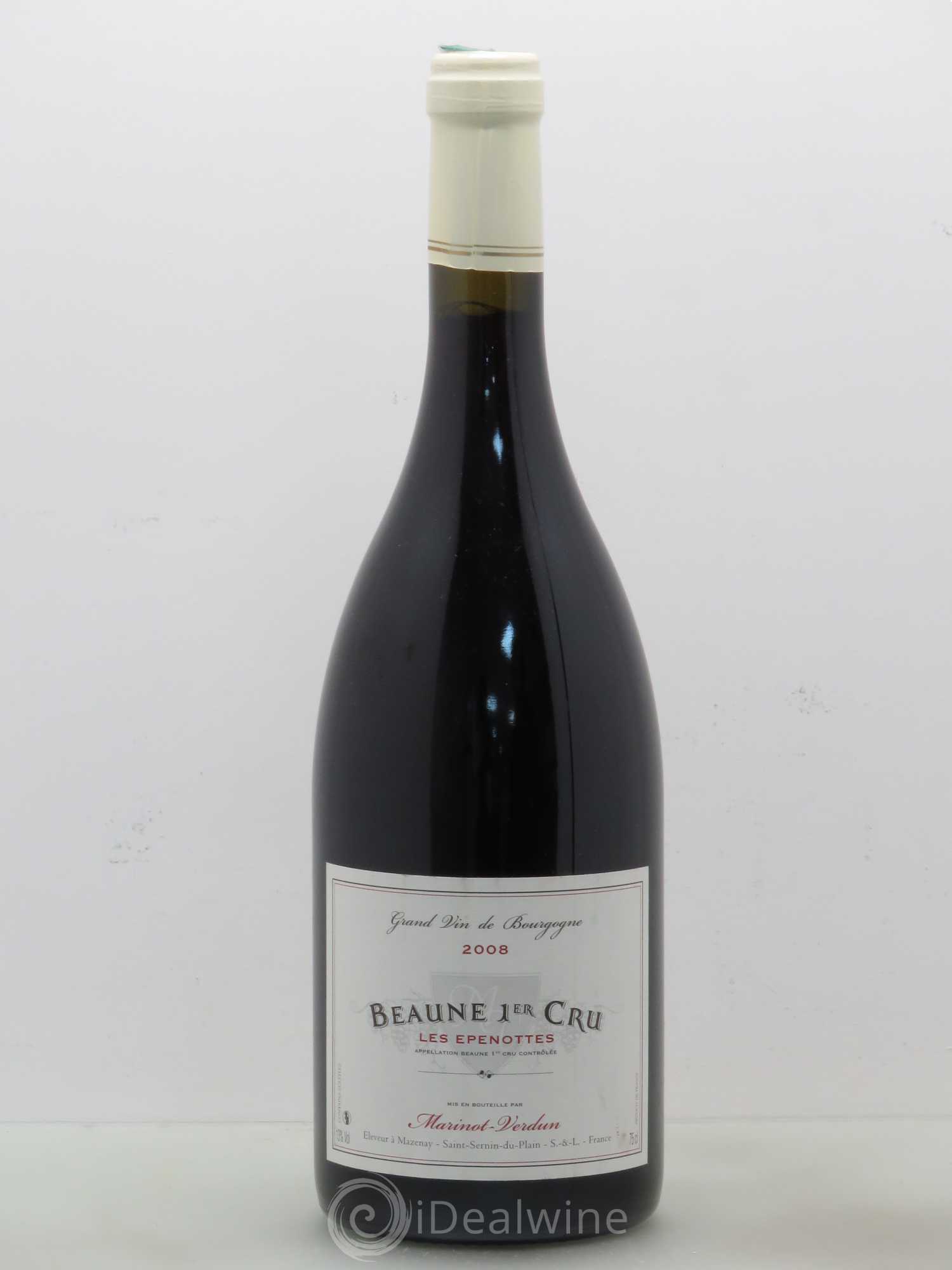 Beaune 1er Cru Les Epenottes Marinot Verdun 2008 - Posten von 1 Flasche - 0