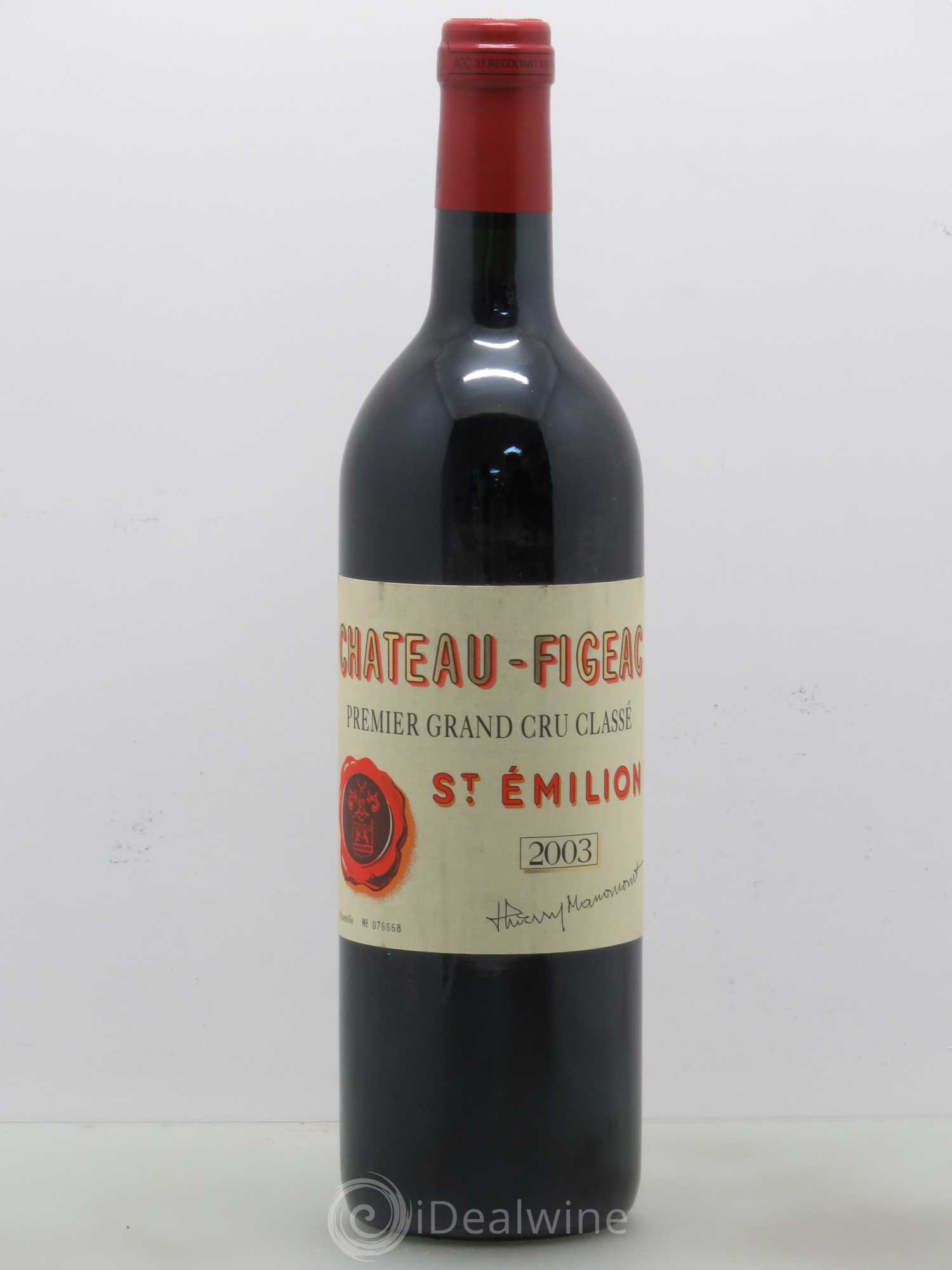 Château Figeac 1er Grand Cru Classé A 2003 - Lot de 1 bouteille - 0