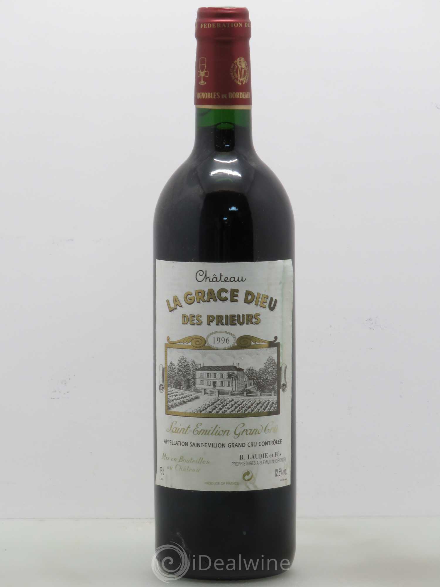 Château la Grâce Dieu des Prieurs 1996 - Lot de 1 bouteille - 0