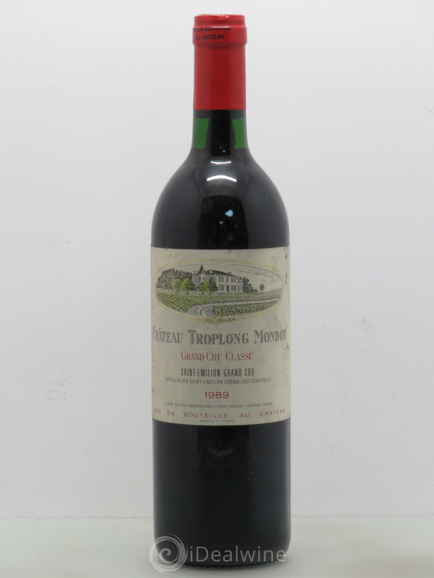 Château Troplong Mondot 1er Grand Cru Classé B 1989 - Lot de 1 bouteille - 0