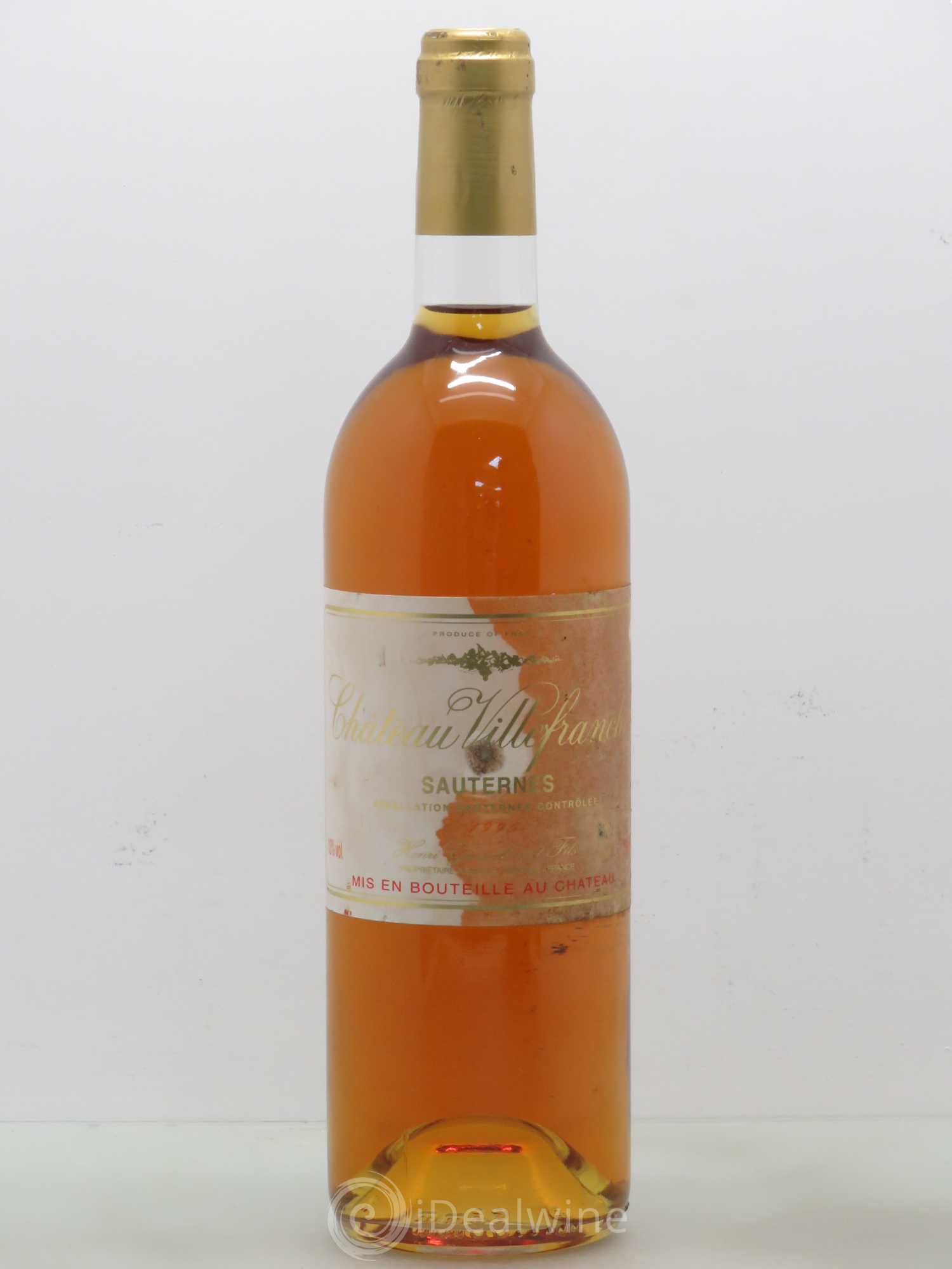 Sauternes Château Villefranche 1995 - Posten von 1 Flasche - 0