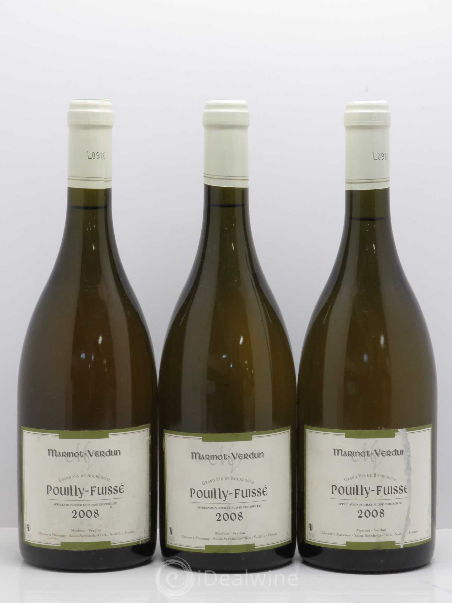 Pouilly-Fuissé Marmot Verdun 2008 - Posten von 3 Flaschen - 0