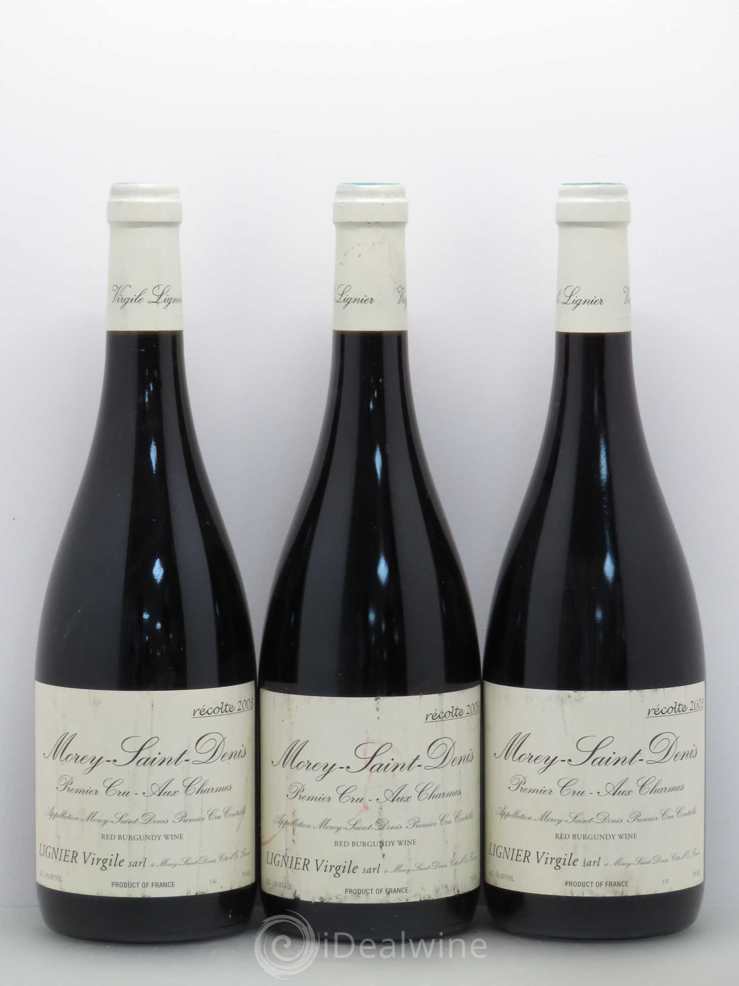 Morey Saint-Denis 1er Cru Aux charmes Domaine Virgile Lignier 2003 - Lot de 6 bouteilles - 2